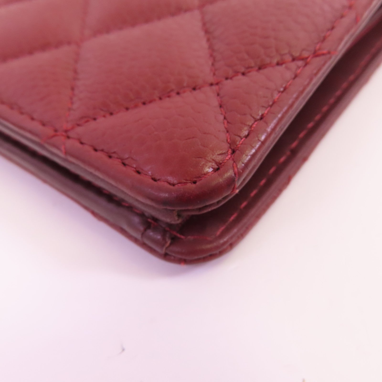 CHANEL 牛皮皮革Long Wallet銀扣長錢包