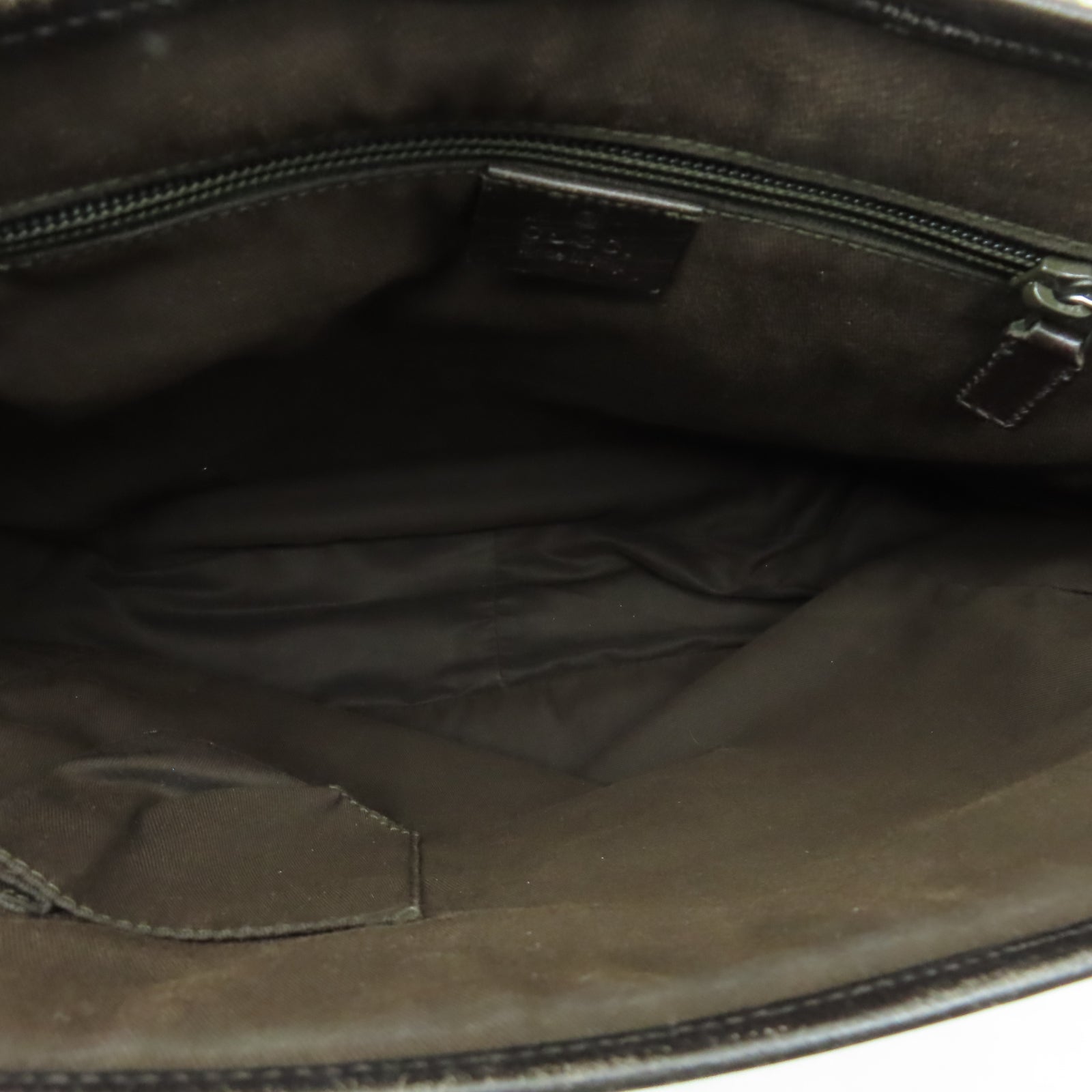 GUCCI 【激減優惠】塗層帆布Shoulder Bag銀扣肩背袋啡色