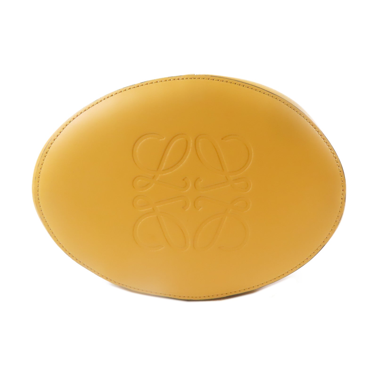 LOEWE 【清倉大減價】牛皮皮革Ballon Bag銀扣手挽肩背兩用袋橙色
