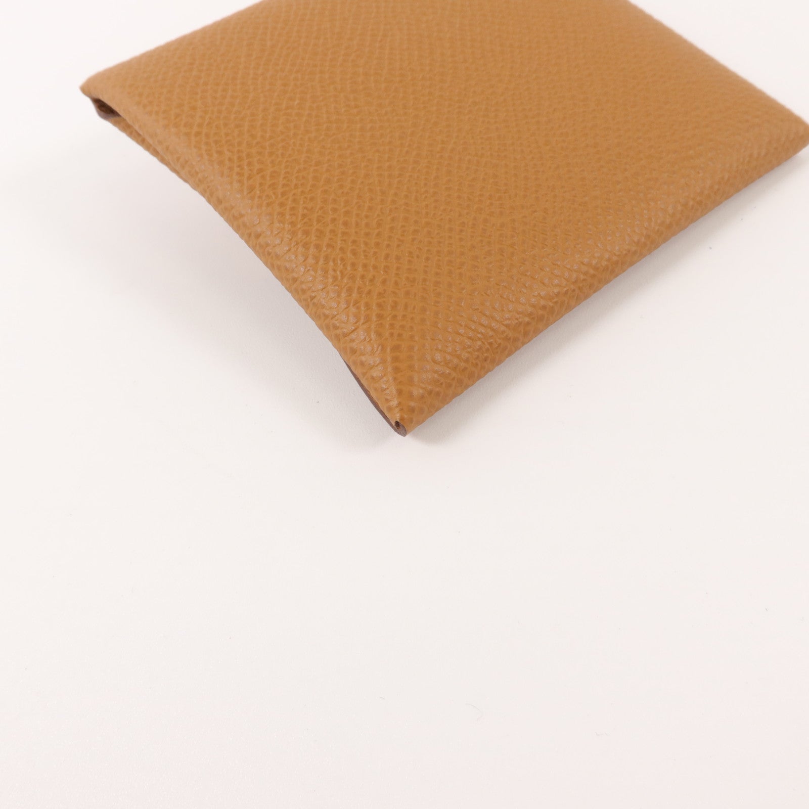 HERMES Epsom皮革Bastia Change Purse零錢包Gold