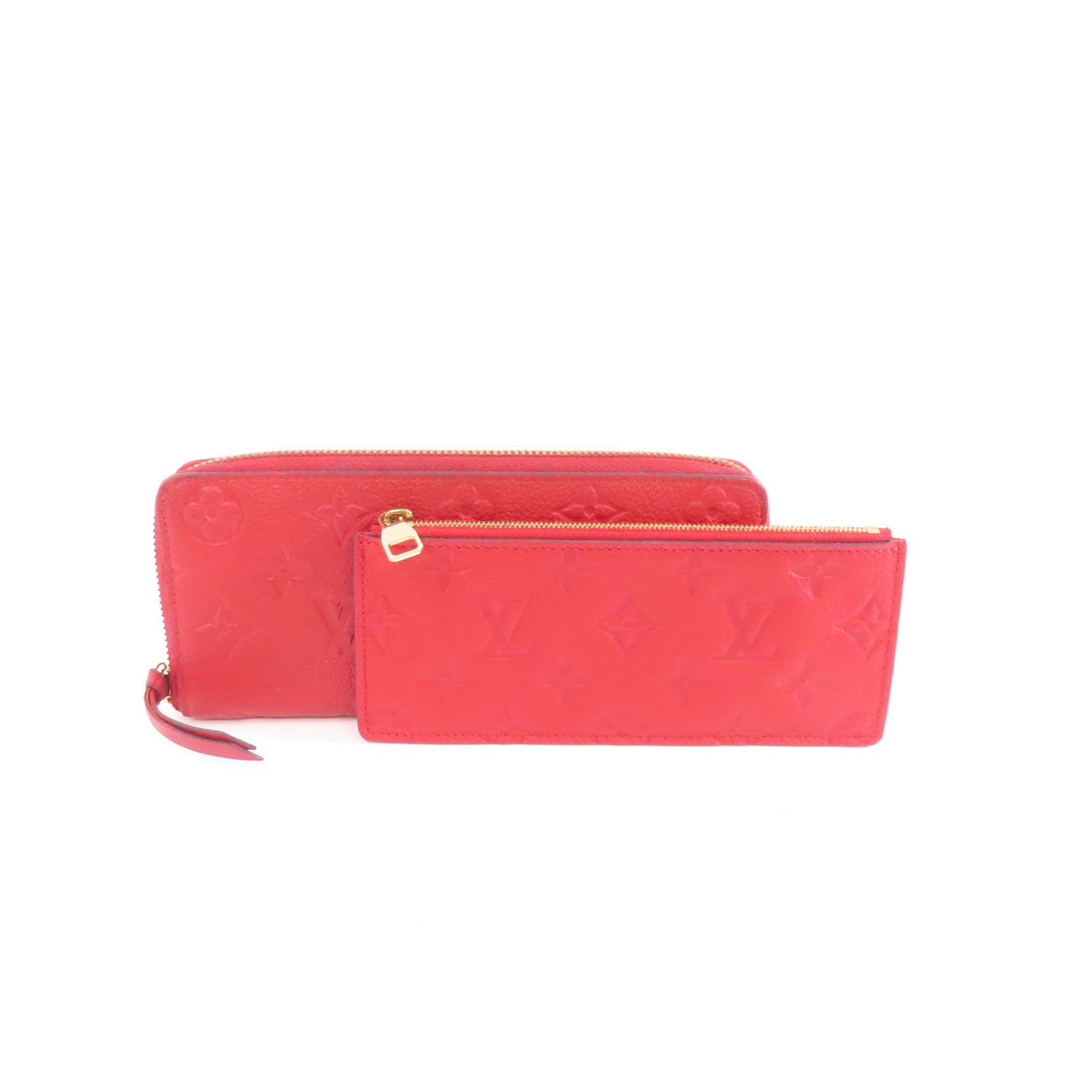 LOUIS VUITTON 【激減優惠】Monogram Empreinte Clemence Wallet金扣長錢包紅色