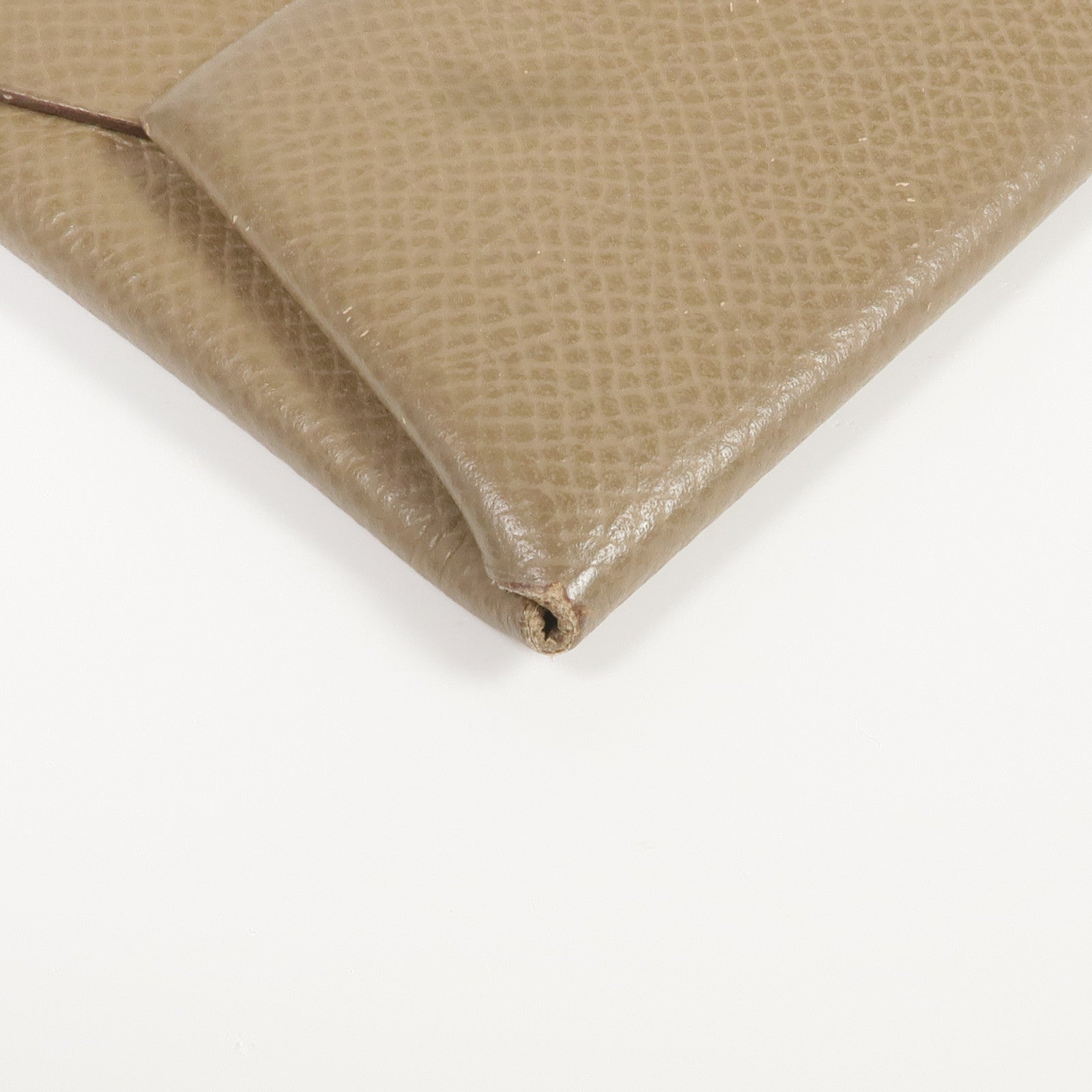 HERMES 【Hermes Fair】Epsom皮革Bastia Coin Case銀扣零錢包Etoupe