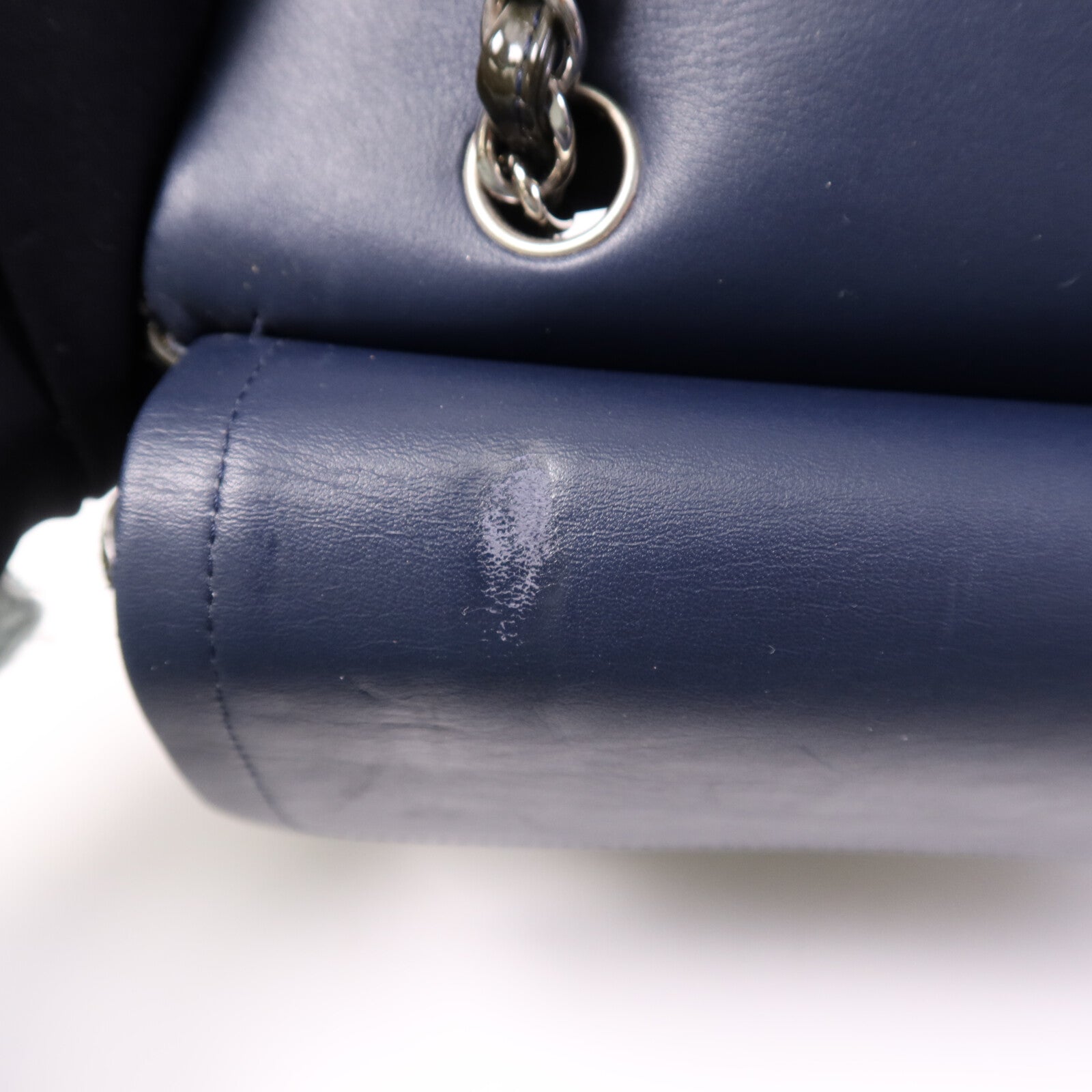 CHANEL 漆皮皮革Classic 25銀扣鏈帶肩背袋