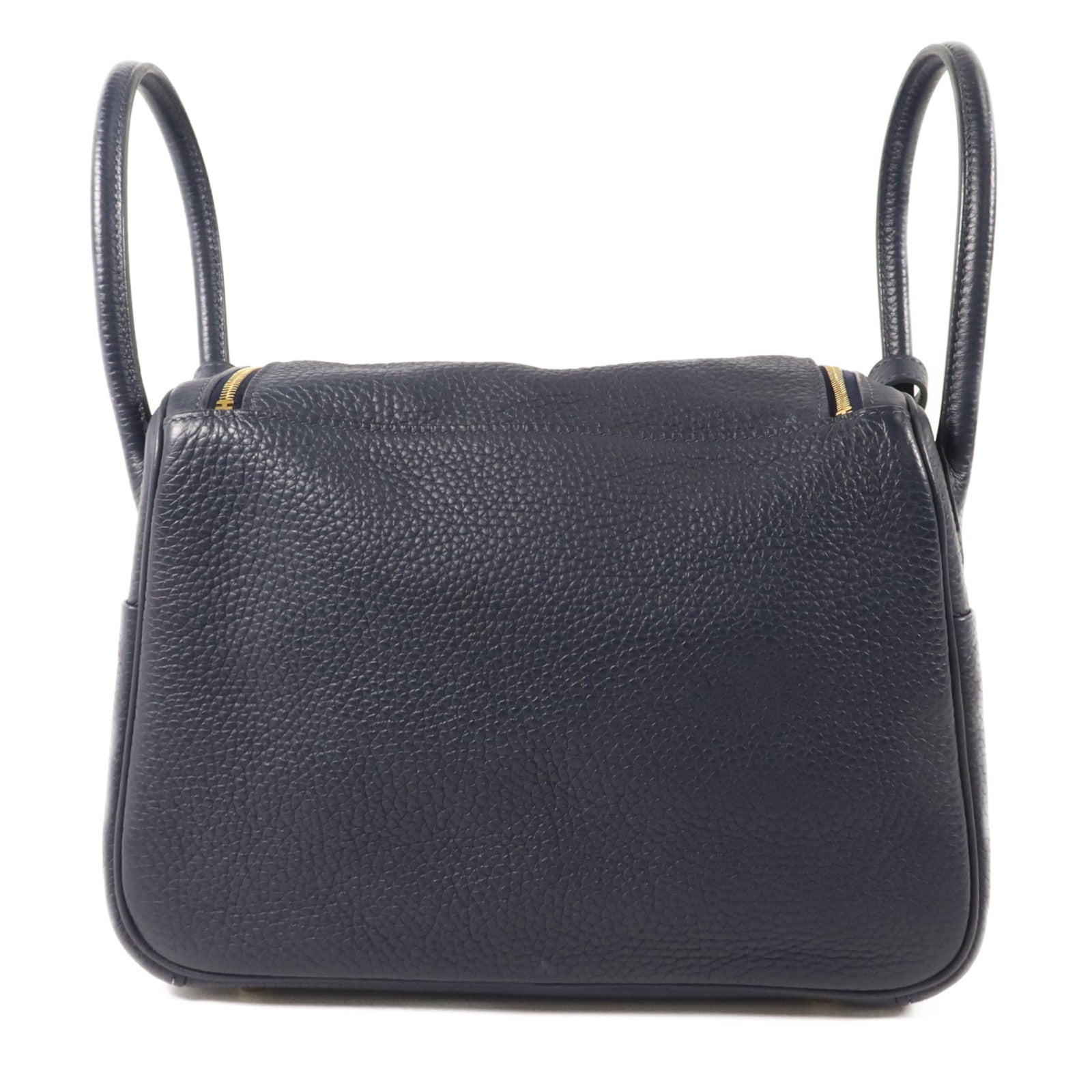 HERMES Clemence皮革Lindy 26手挽肩背兩用袋Bleu Nuit