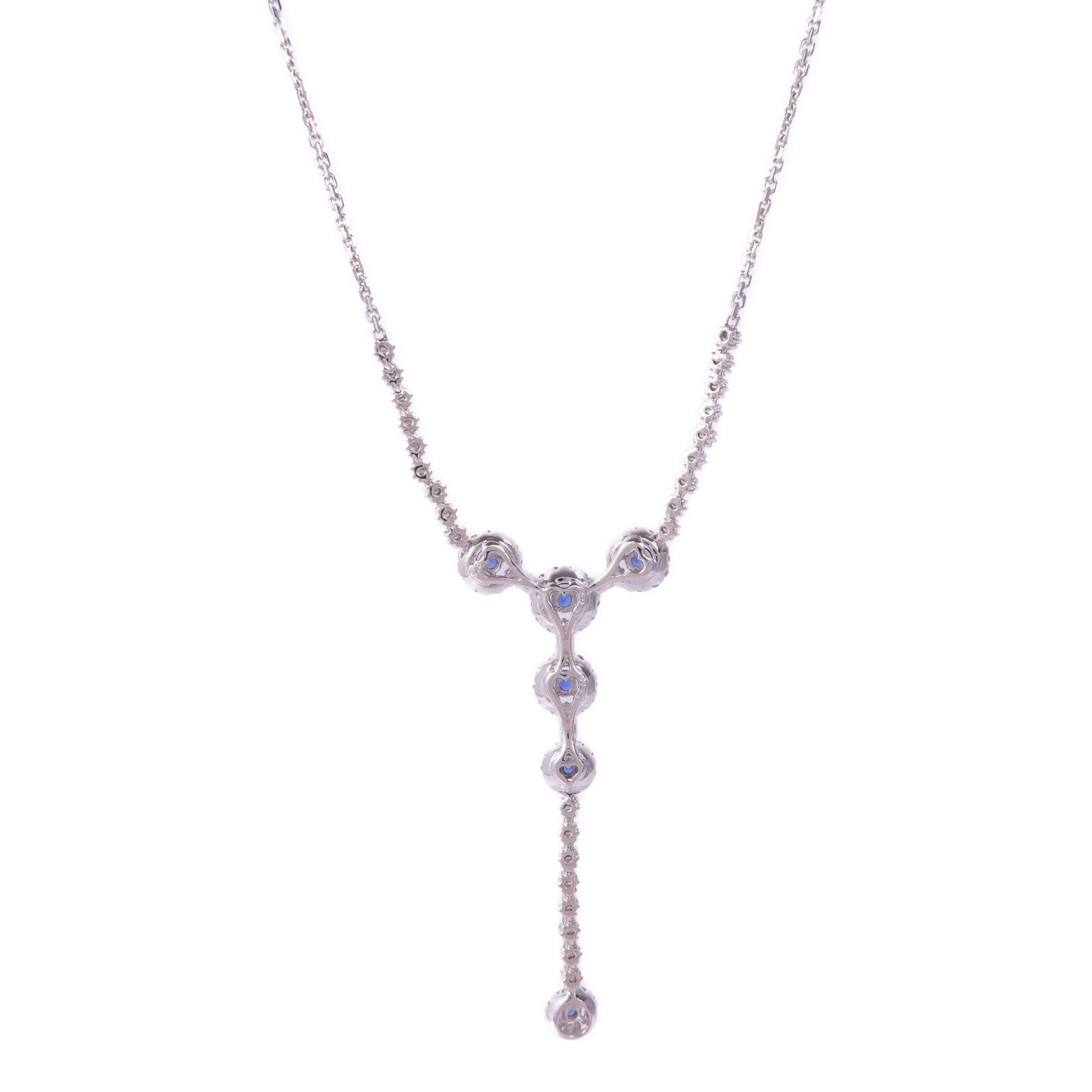 JEWELRY 18K白金Sapphire Diamond Necklace藍寶石/鑽石項鍊