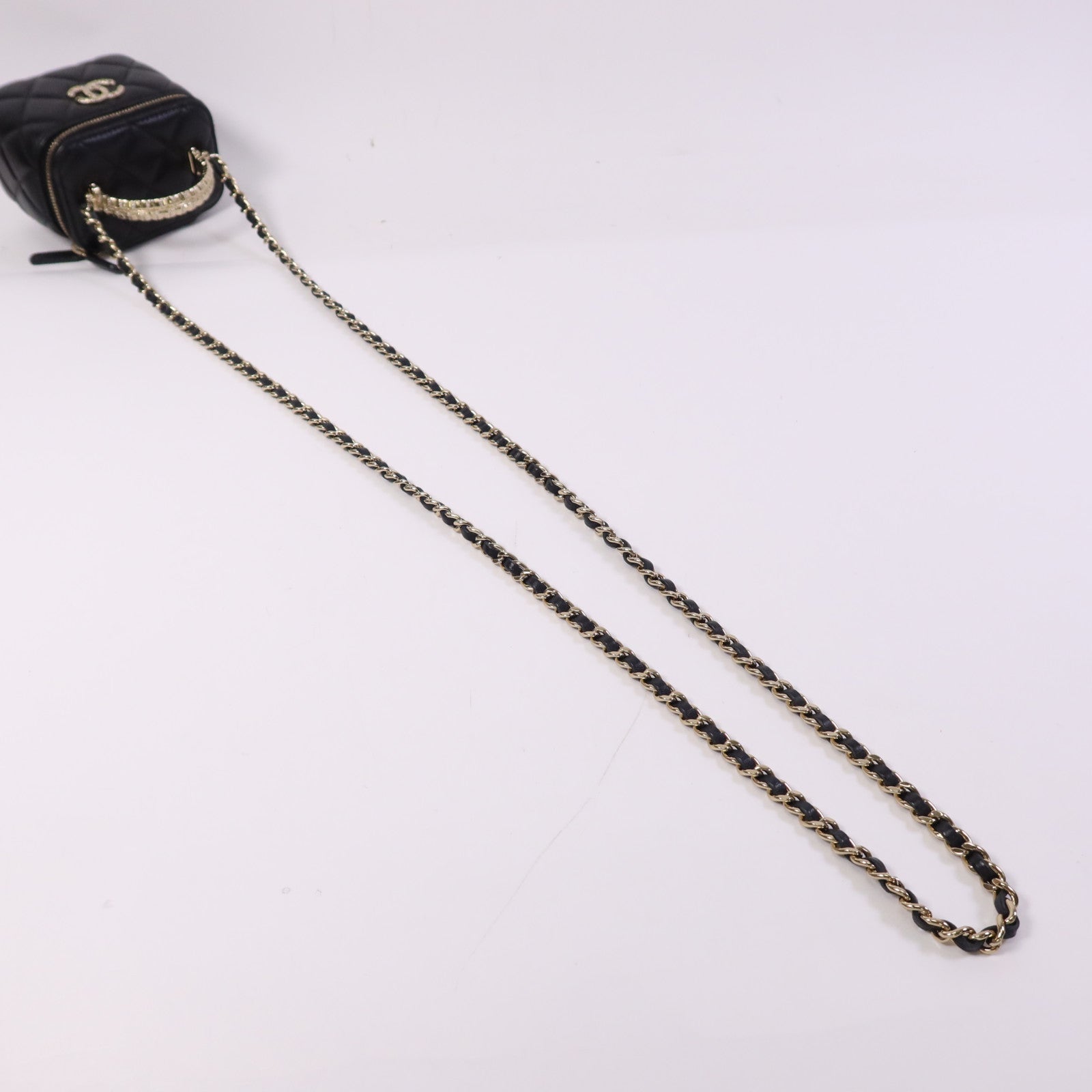 CHANEL 羊皮皮革Chain Shoulder Bag金扣鏈帶肩背袋