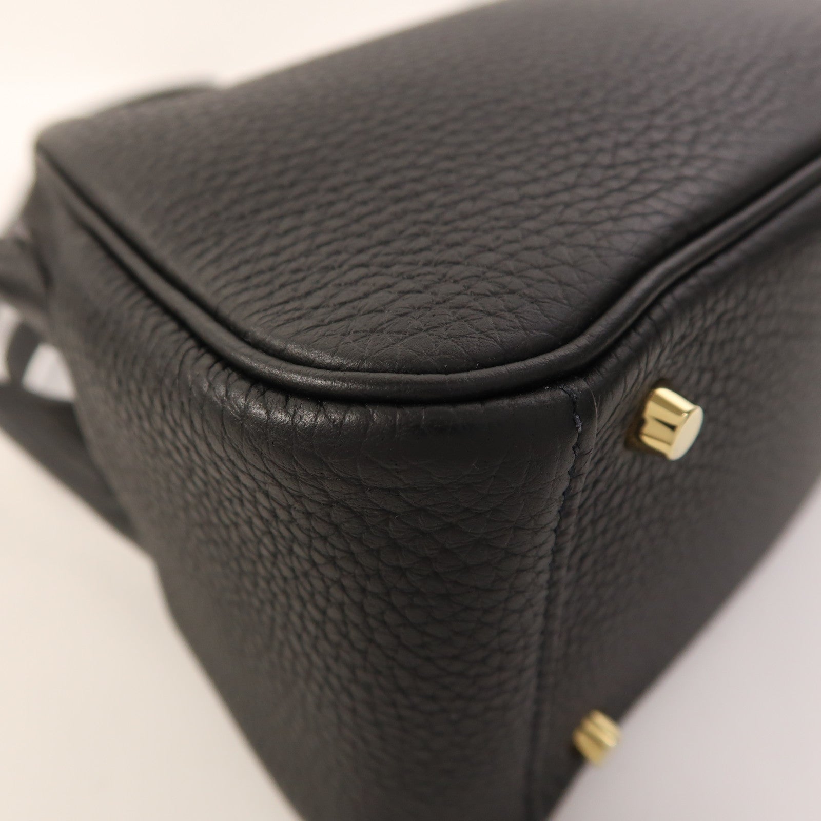 HERMES Clemence皮革Mini Lindy金扣手挽肩背兩用袋