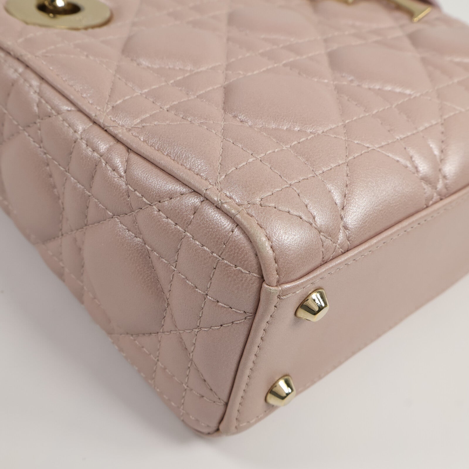 Dior 羊皮皮革Lady Dior Mini手挽肩背兩用袋