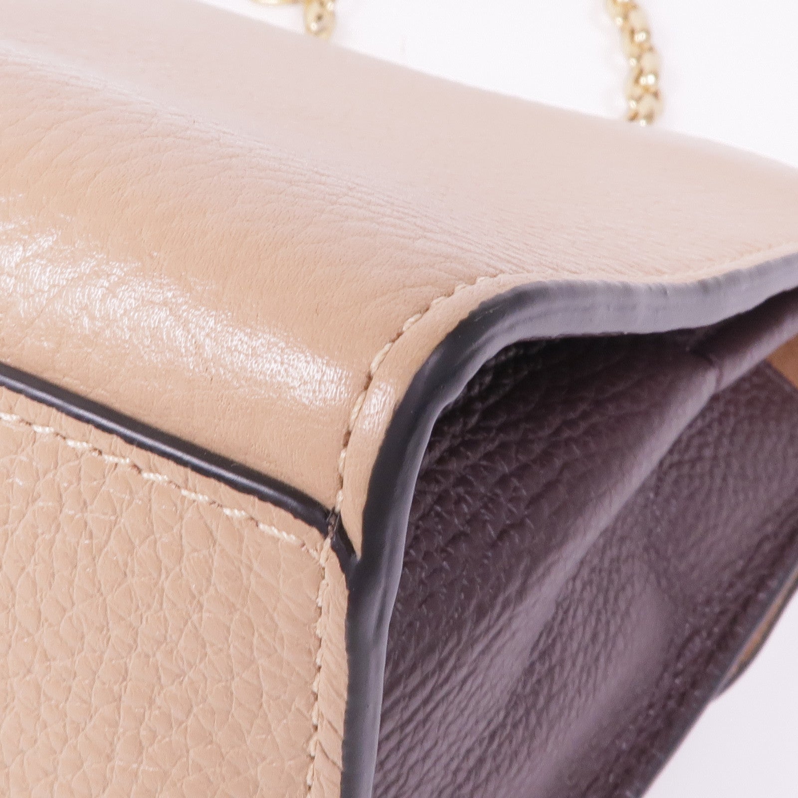 COACH 牛皮皮革Chain Shoulder金扣鏈帶肩背袋