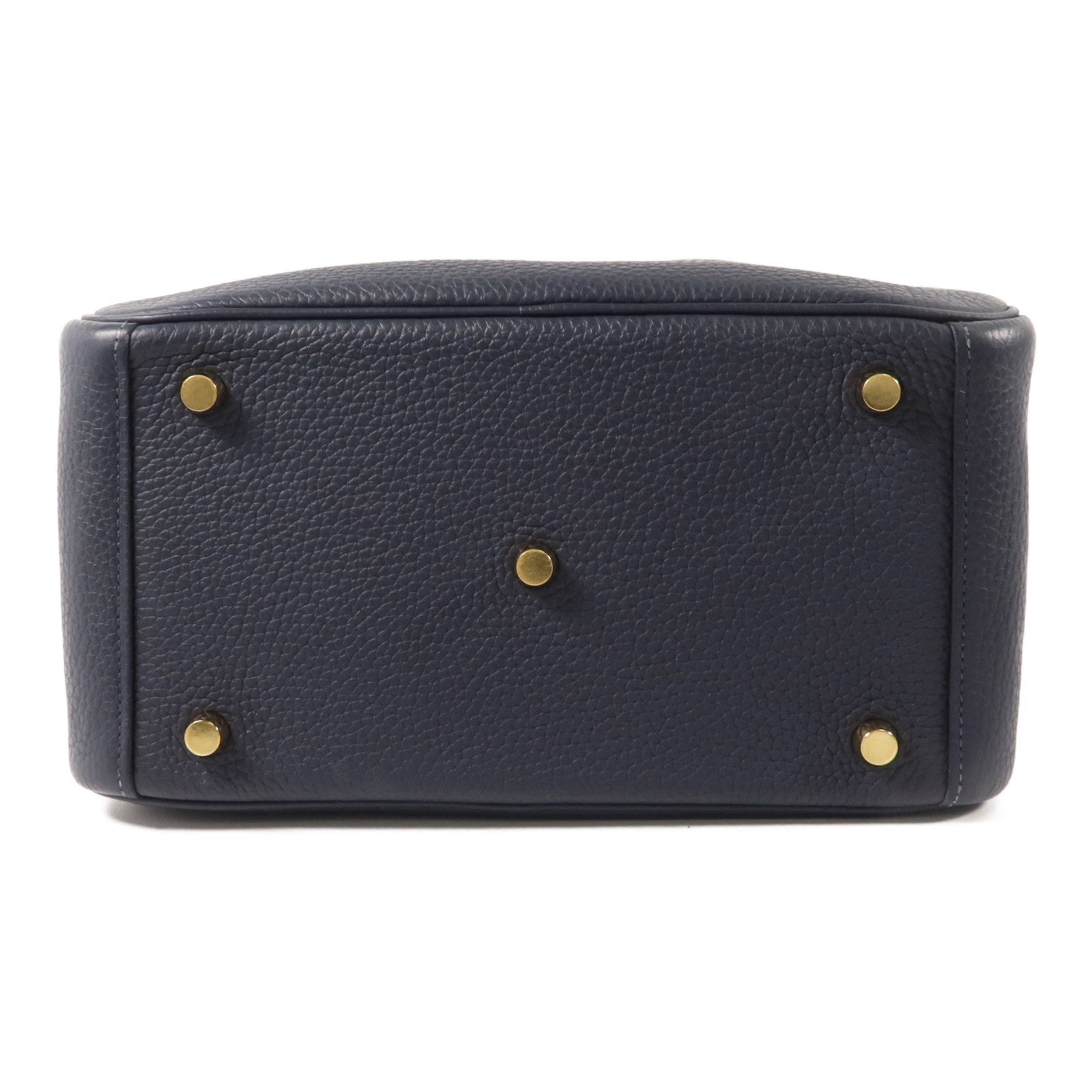 HERMES Clemence皮革Lindy 26手挽肩背兩用袋Bleu Nuit