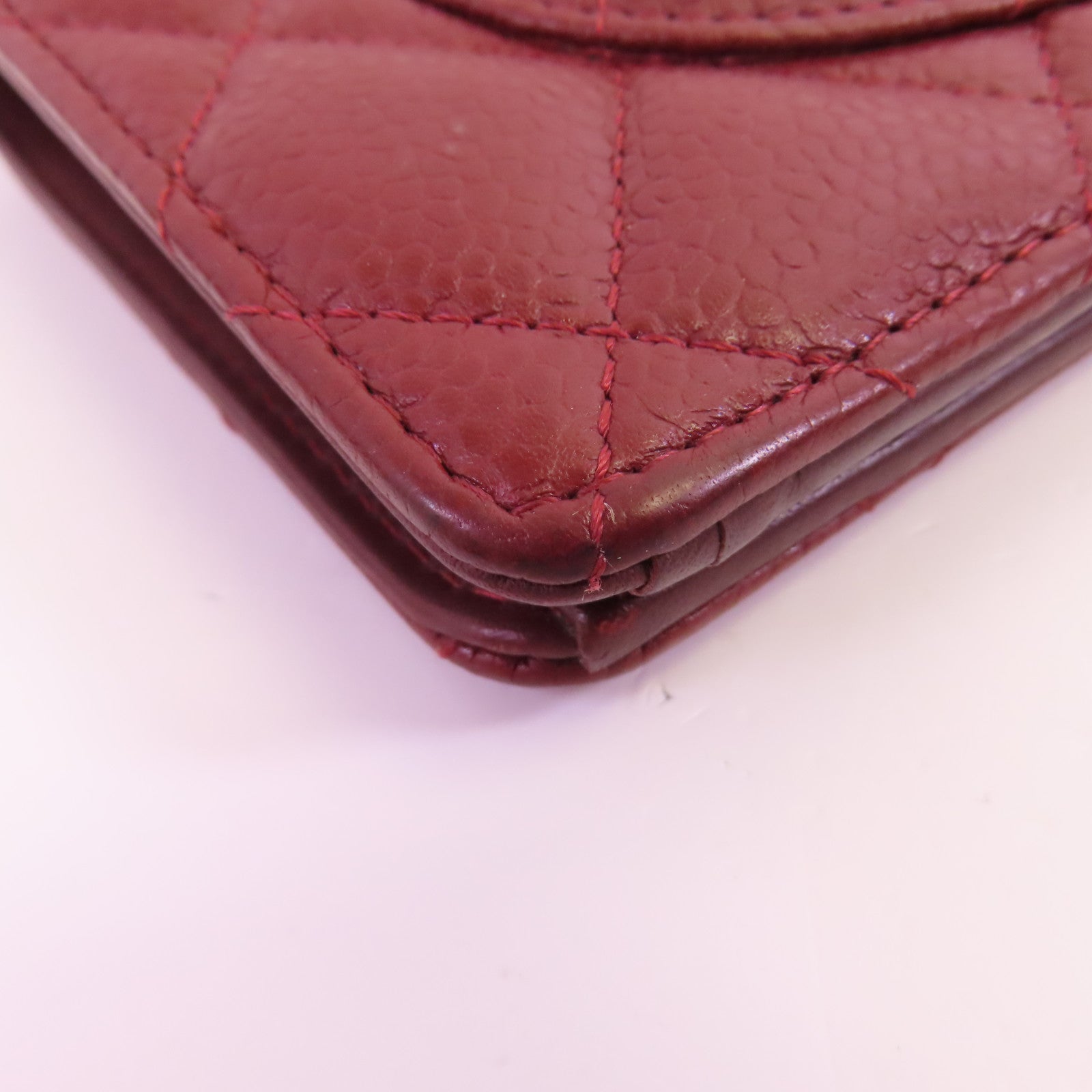 CHANEL 牛皮皮革Long Wallet銀扣長錢包