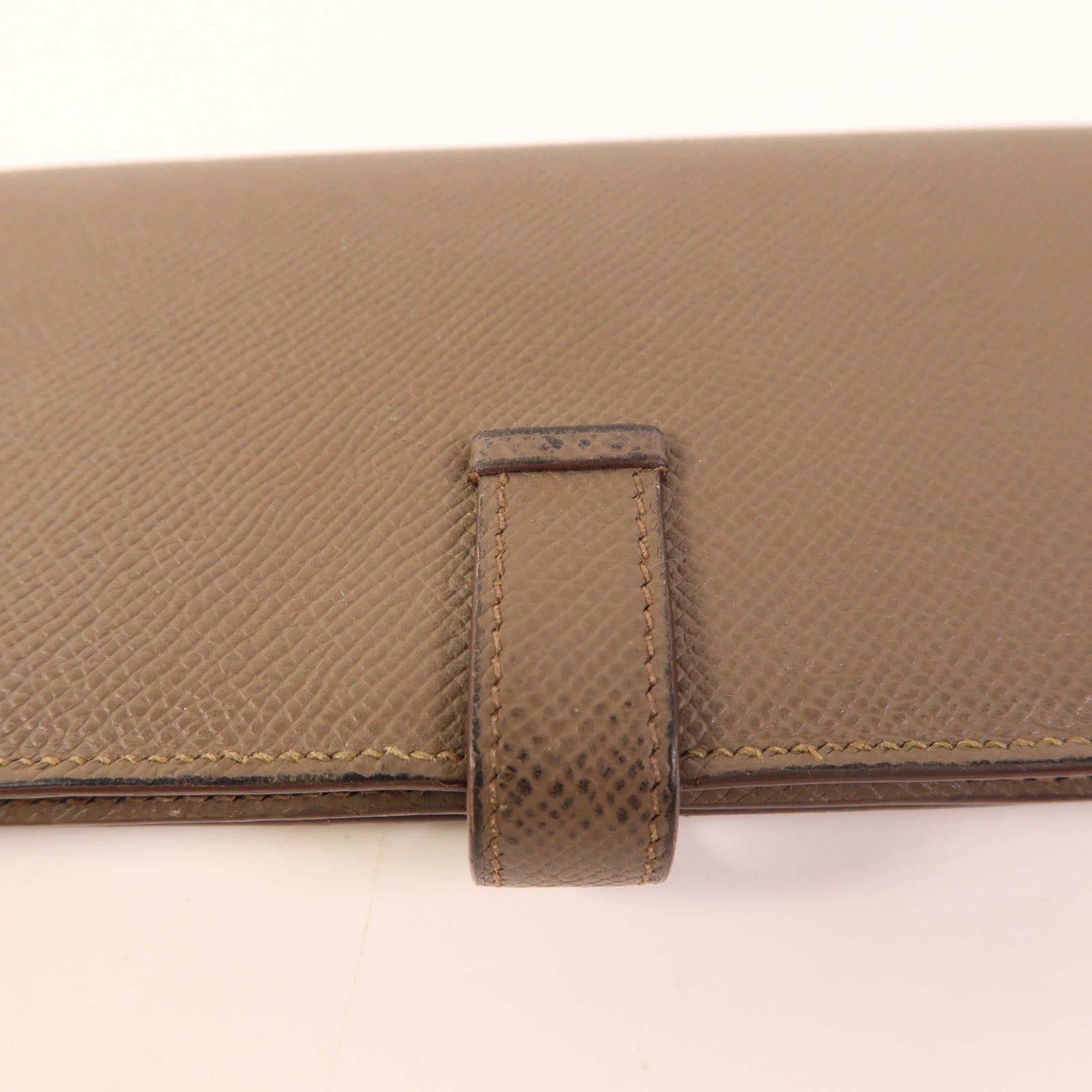 HERMES 【激減優惠】Epsom皮革Bearn Long Wallet銀扣錢包
