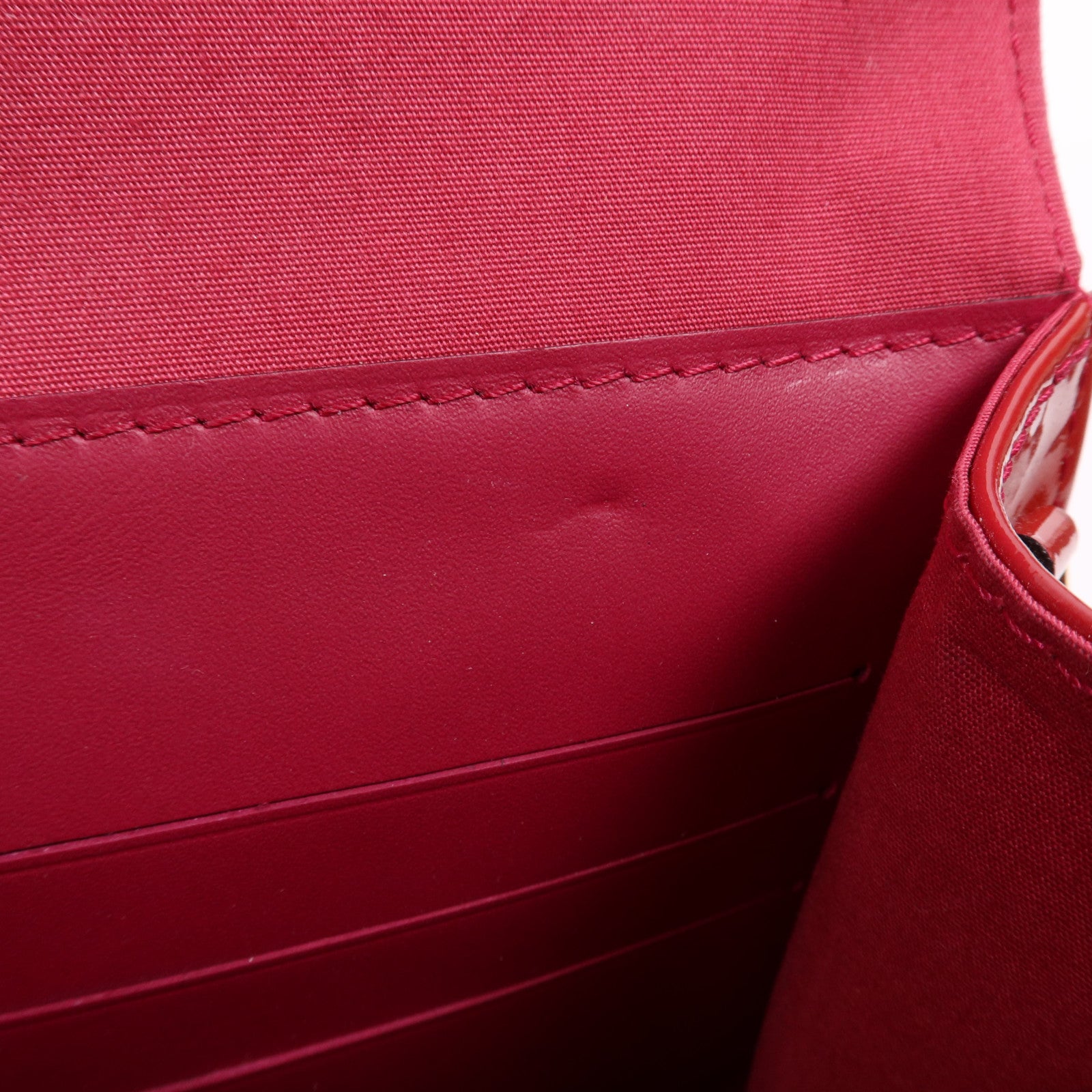 LOUIS VUITTON Monogram Vernis Clutch Ana Shoulder Bag金扣鏈帶肩背袋