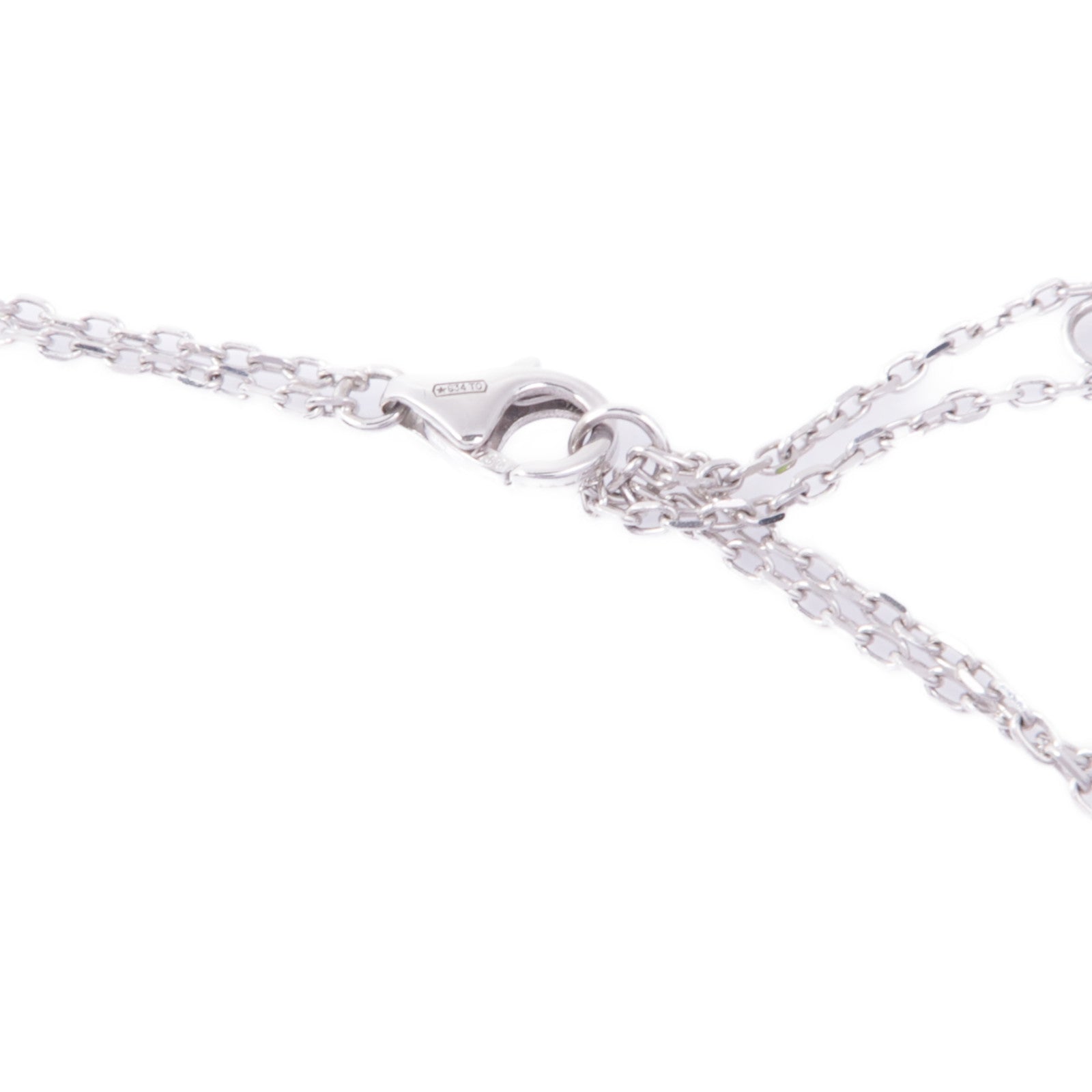 CARTIER 18K白金Love Necklace 2P Diamond鑽石項鍊