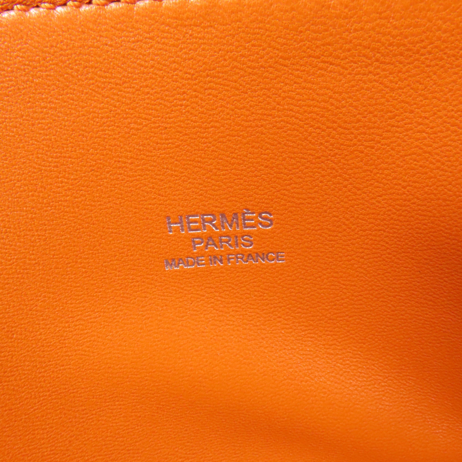 HERMES Clemence皮革Bolide 31銀扣手挽肩背兩用袋Orange