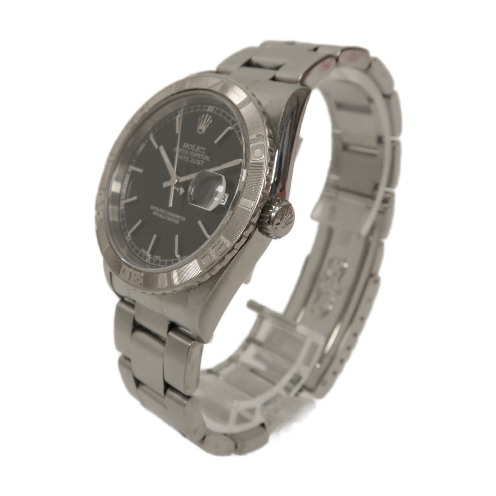 ROLEX Datejust Turn-O-Graph 36mm不鏽鋼自動機芯手錶黑色