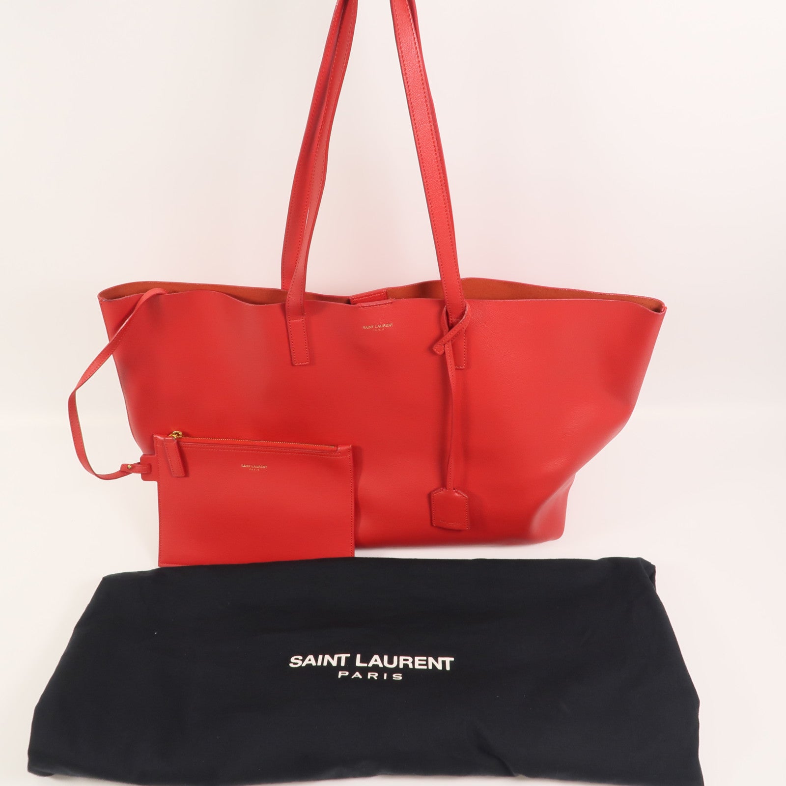SAINT LAURENT 牛皮皮革Tote Bag手挽袋