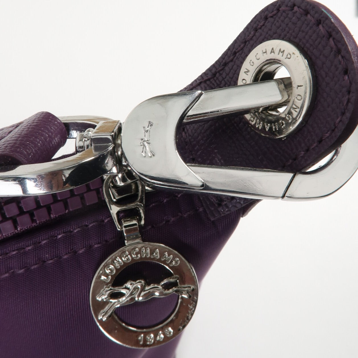 Longchamp 尼龍2 Way Shoulder銀扣手挽肩背兩用袋