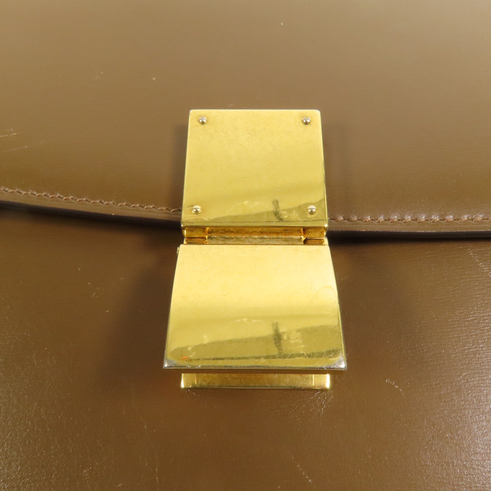 CELINE 牛皮皮革Classic Box金扣肩背袋