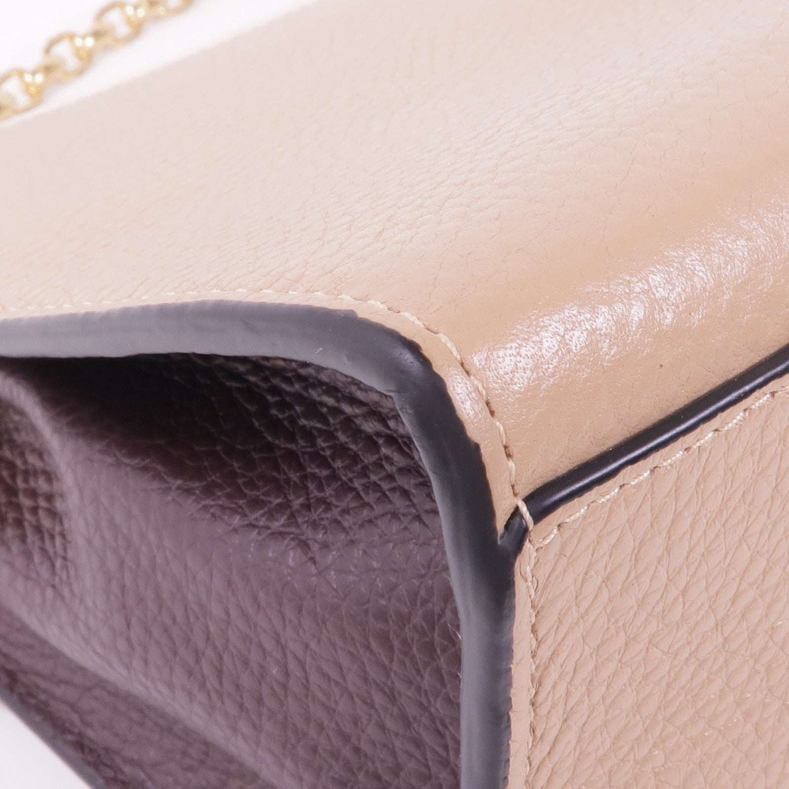 COACH 牛皮皮革Chain Shoulder金扣鏈帶肩背袋