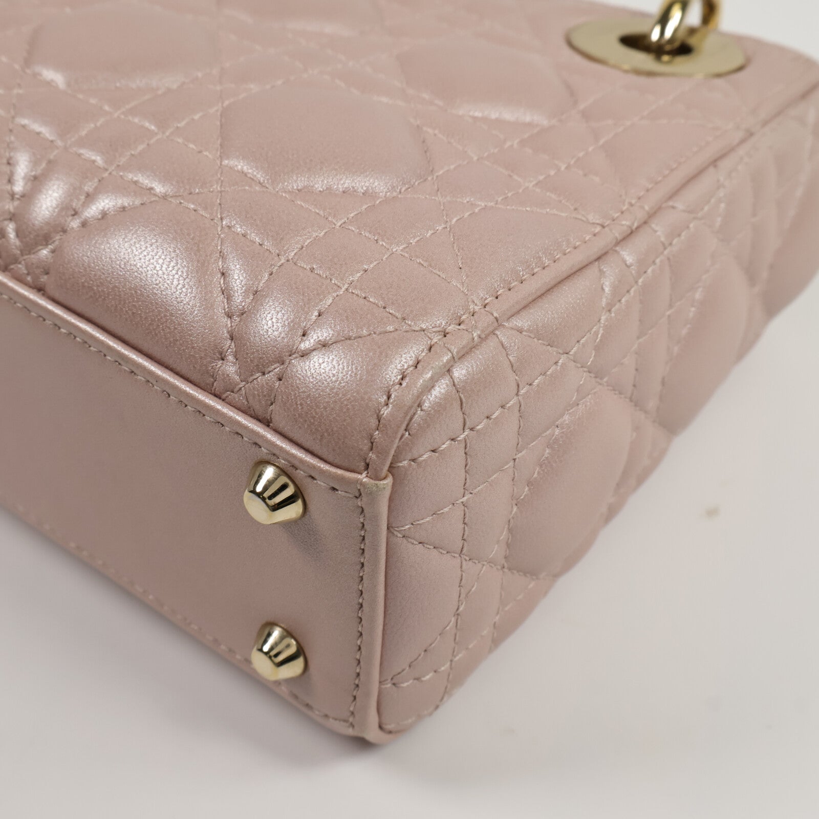 Dior 羊皮皮革Lady Dior Mini手挽肩背兩用袋