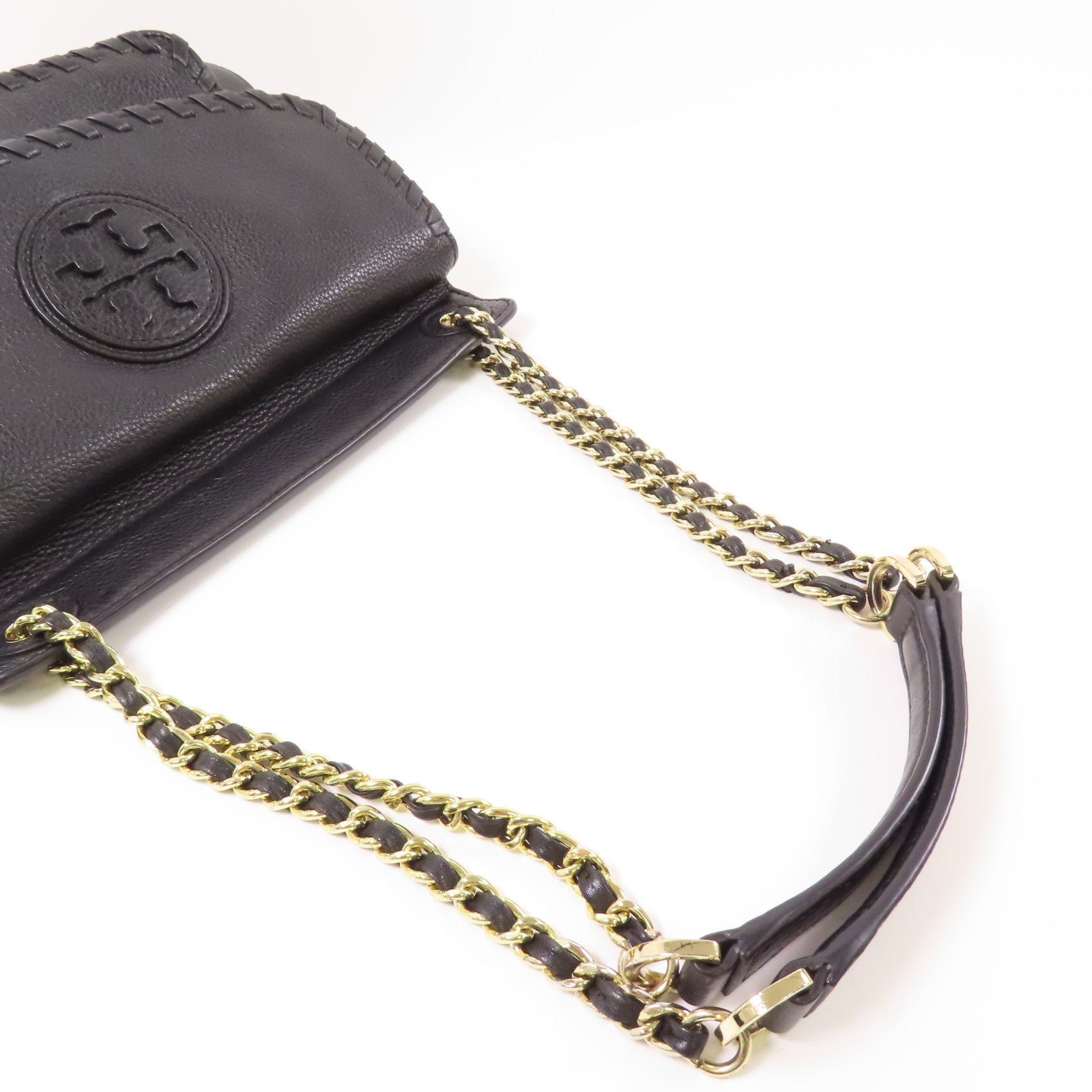 Tory Burch 皮革Shoulder Bag金扣鏈帶肩背袋