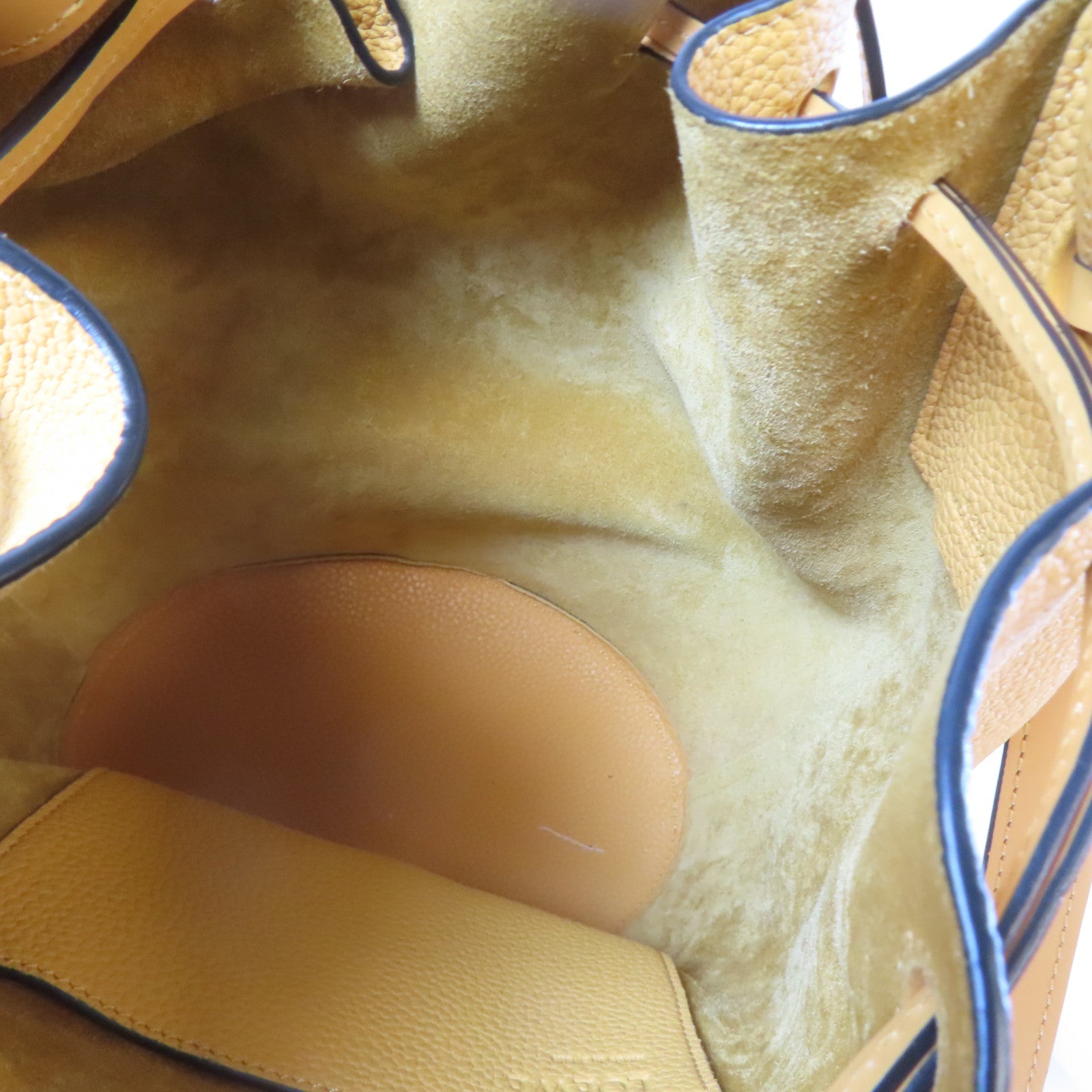 LOEWE 【清倉大減價】牛皮皮革Ballon Bag銀扣手挽肩背兩用袋橙色
