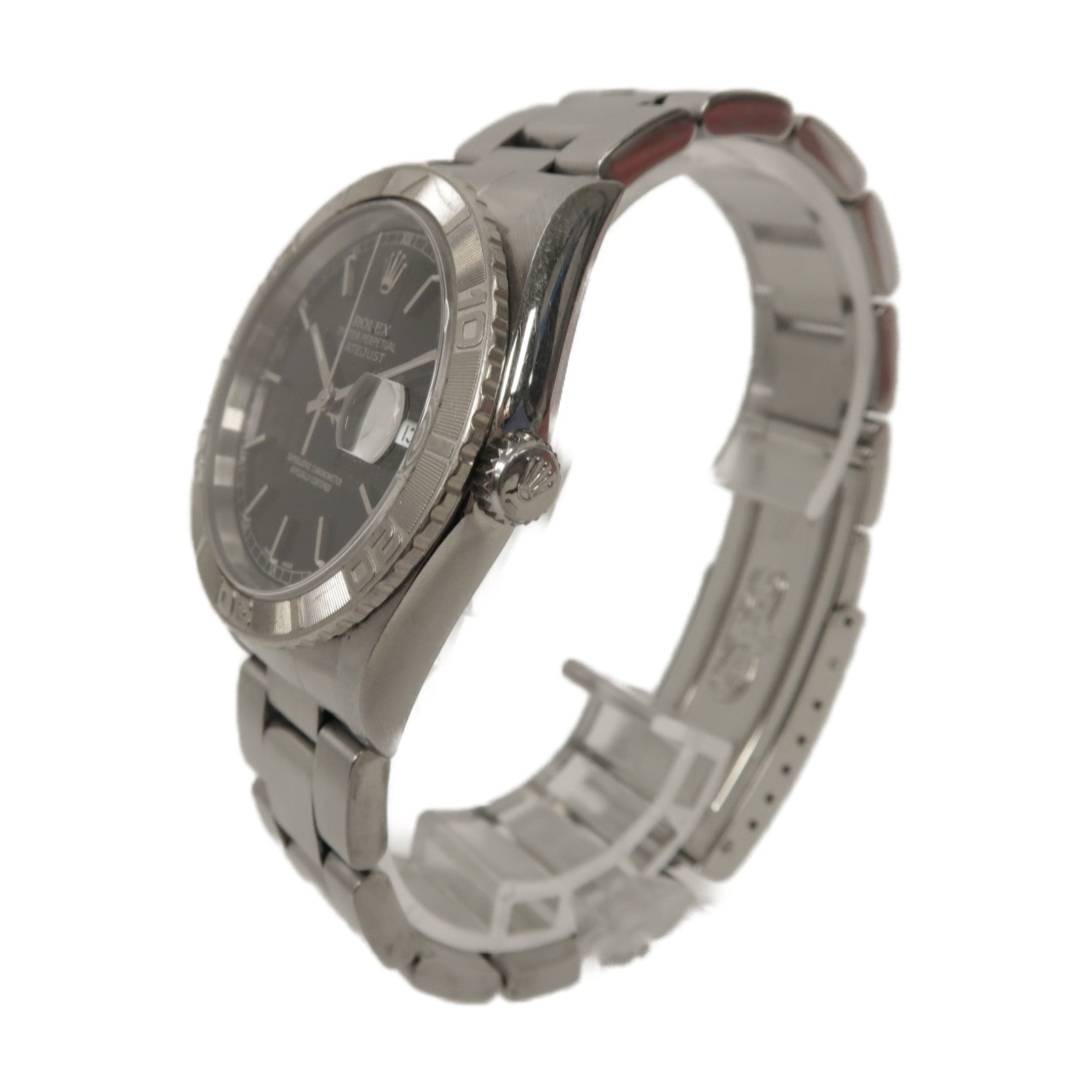 ROLEX Datejust Turn-O-Graph 36mm不鏽鋼自動機芯手錶黑色
