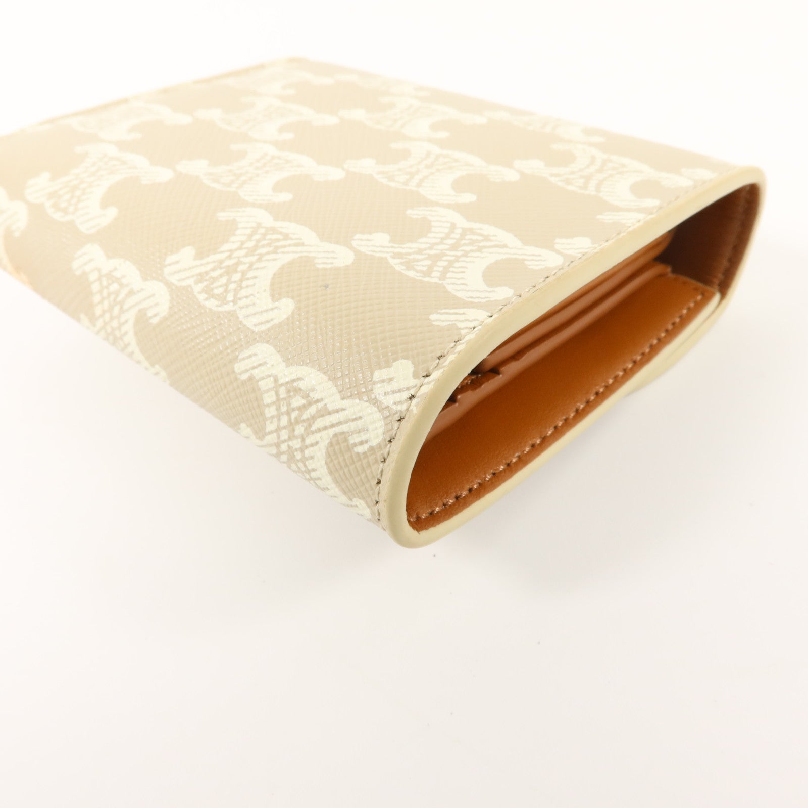 CELINE 塗層帆布Triomphe Small Flap Wallet錢包