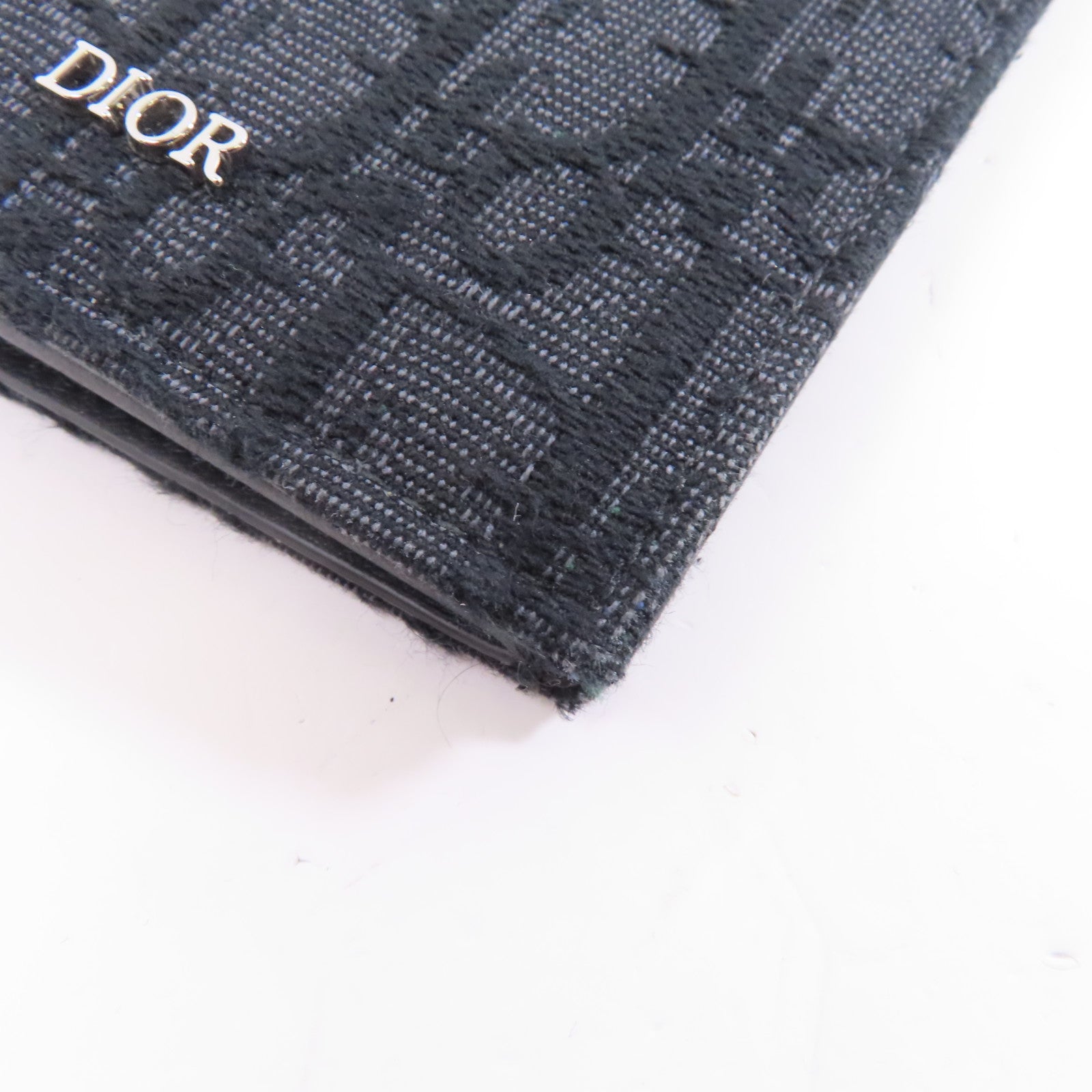 Dior 帆布Oblique Long Wallet銀扣長錢包黑色