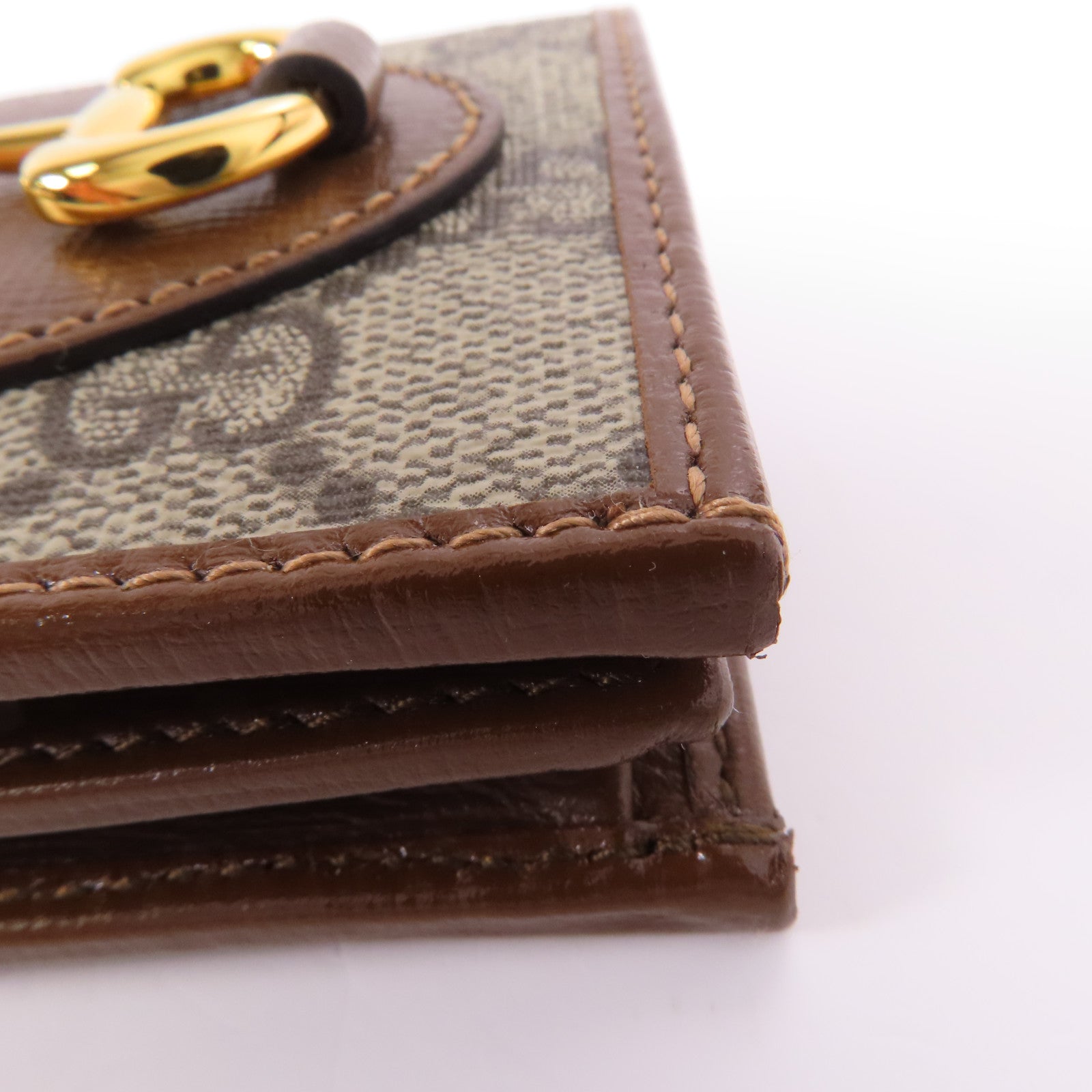 GUCCI 塗層帆布Wallet金扣錢包