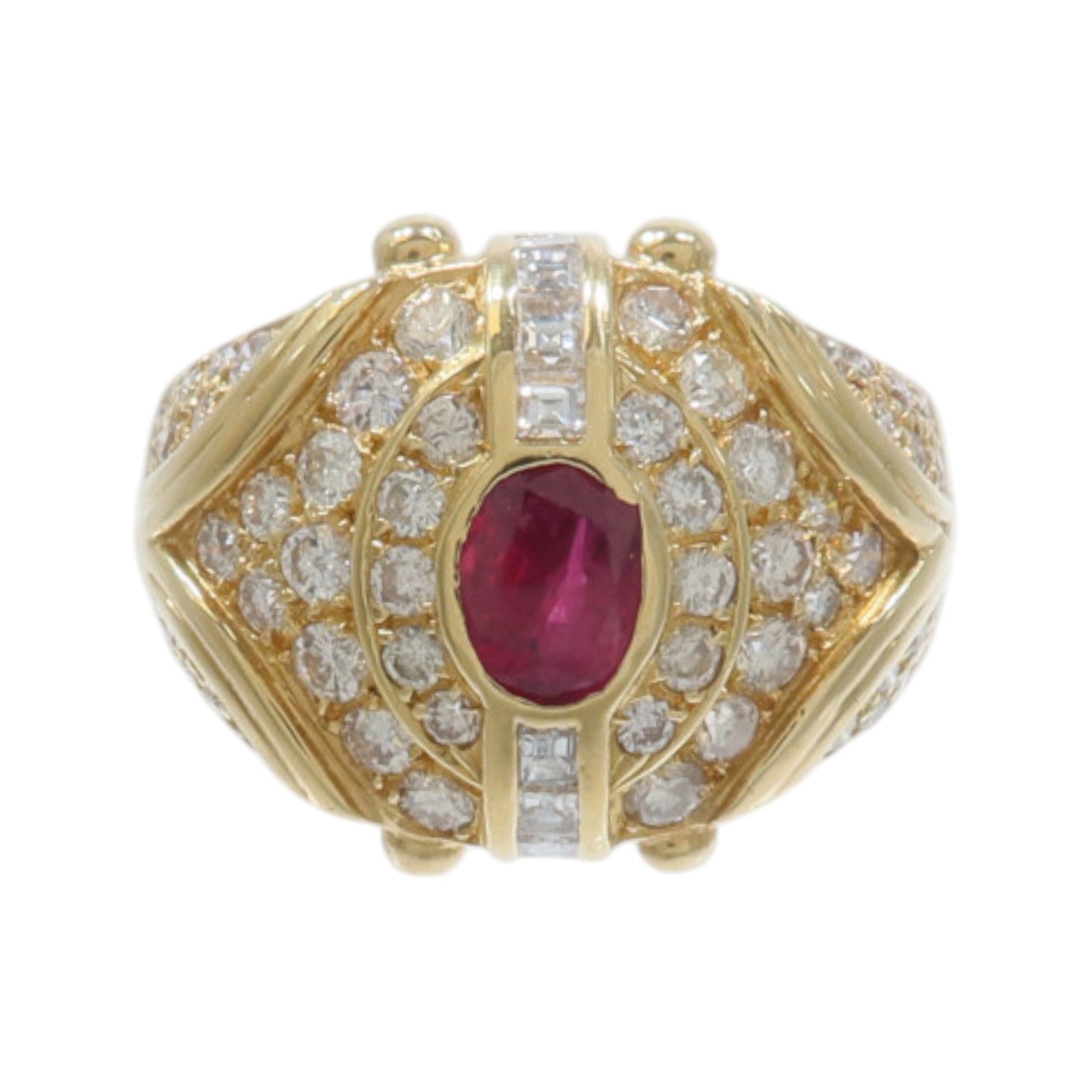 JEWELRY 18K黃金Ruby Diamond Ring紅寶石/鑽石戒指