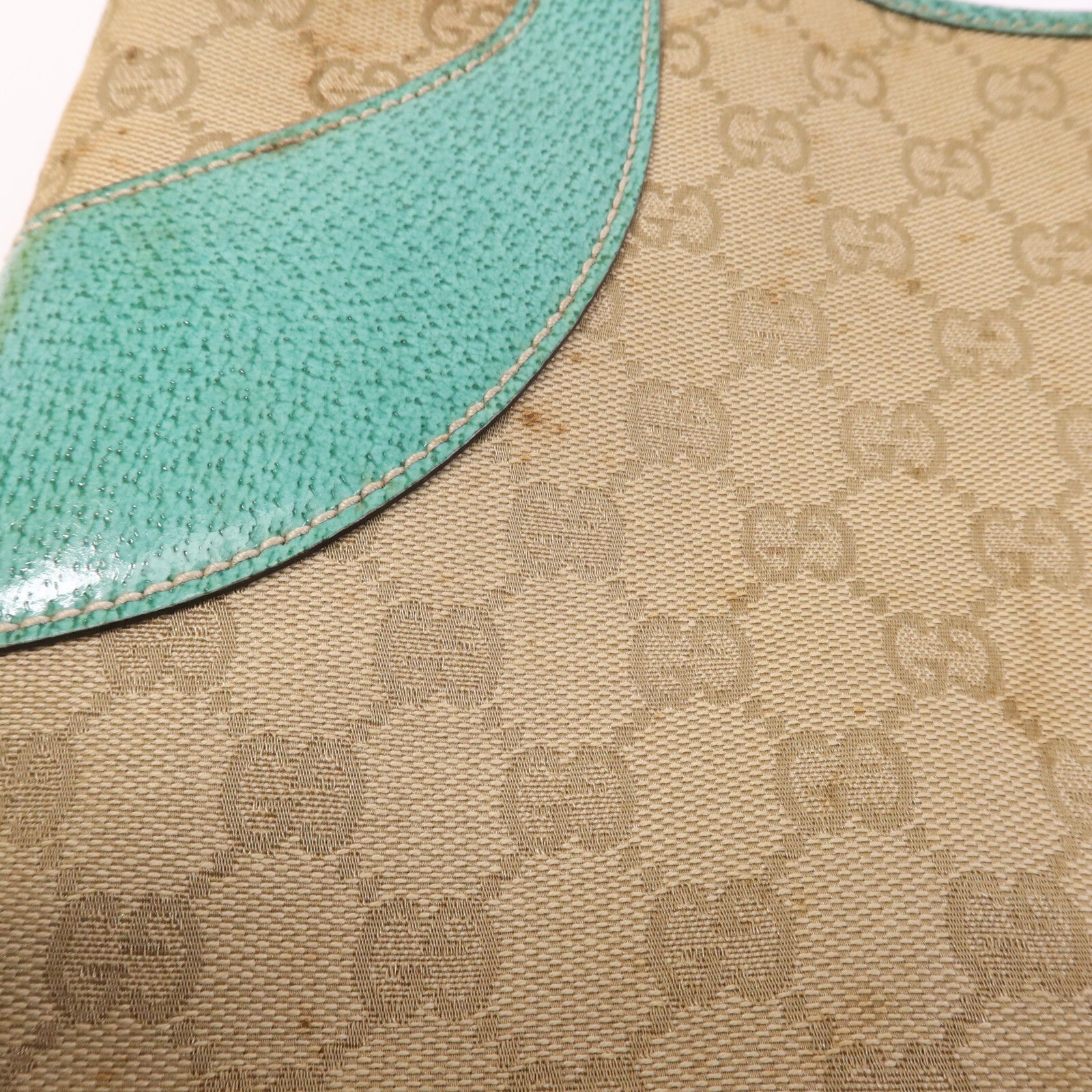 GUCCI 帆布Shoulder Bag銀扣手挽袋