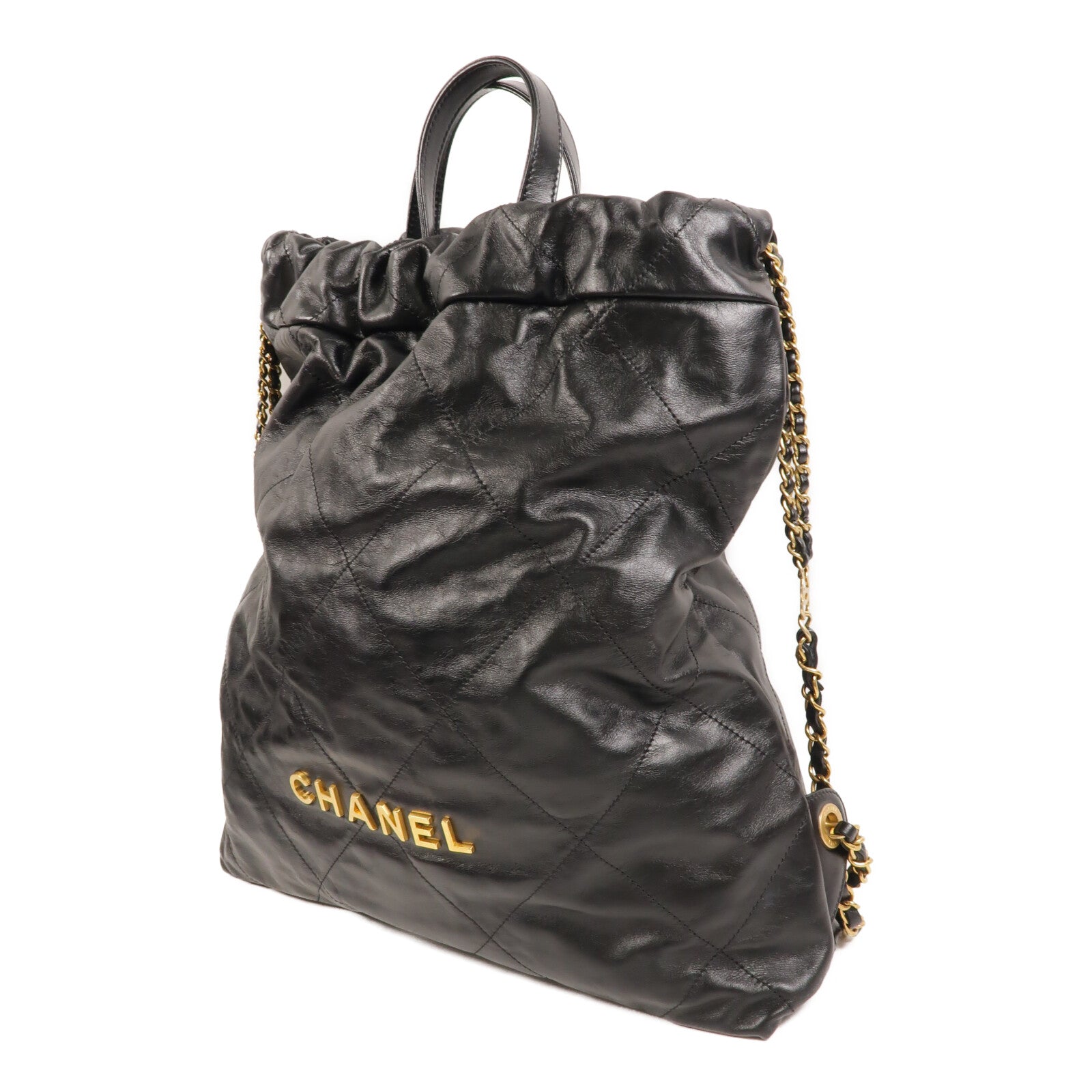 CHANEL 牛皮皮革Chanel 22 Backpack鏈帶背包