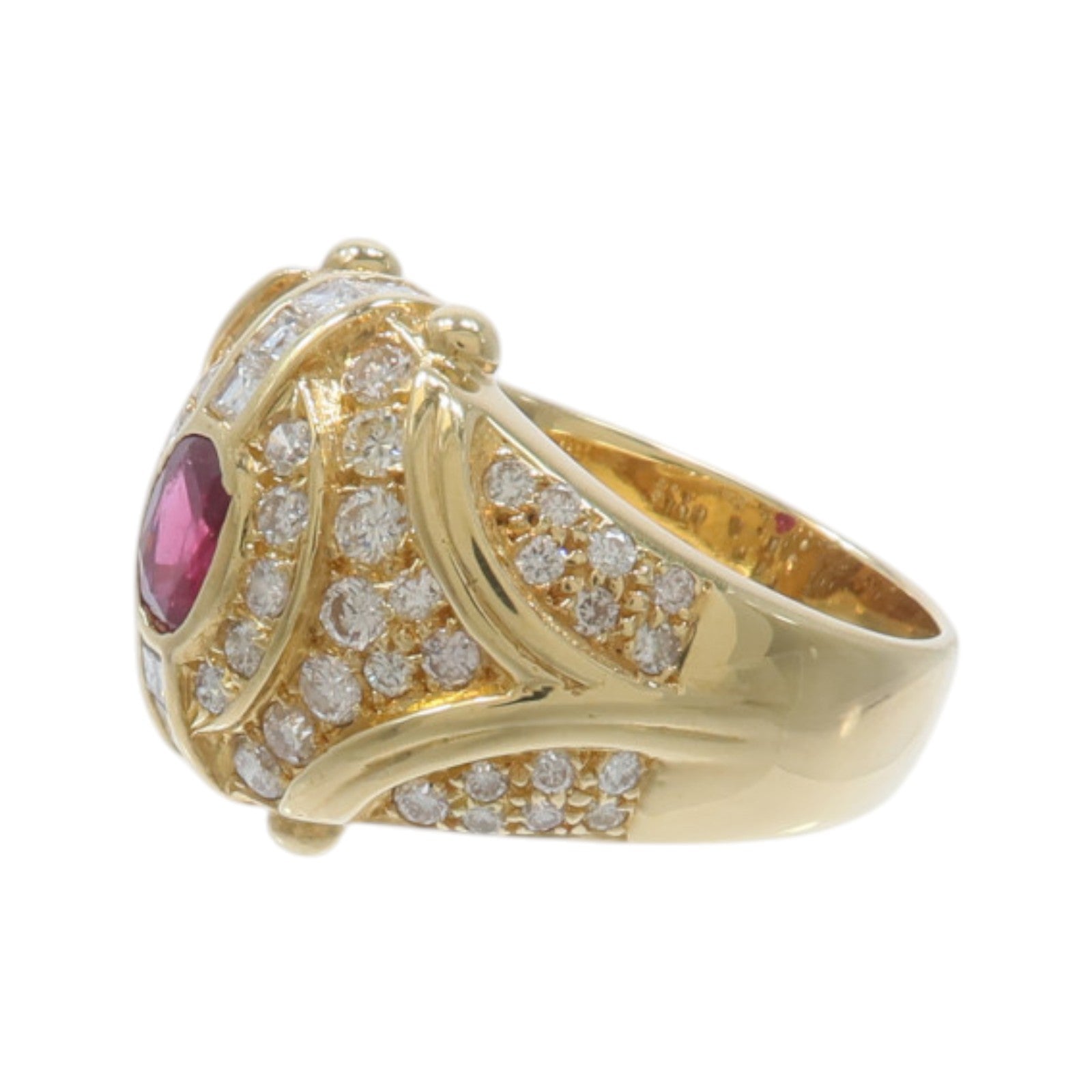 JEWELRY 18K黃金Ruby Diamond Ring紅寶石/鑽石戒指