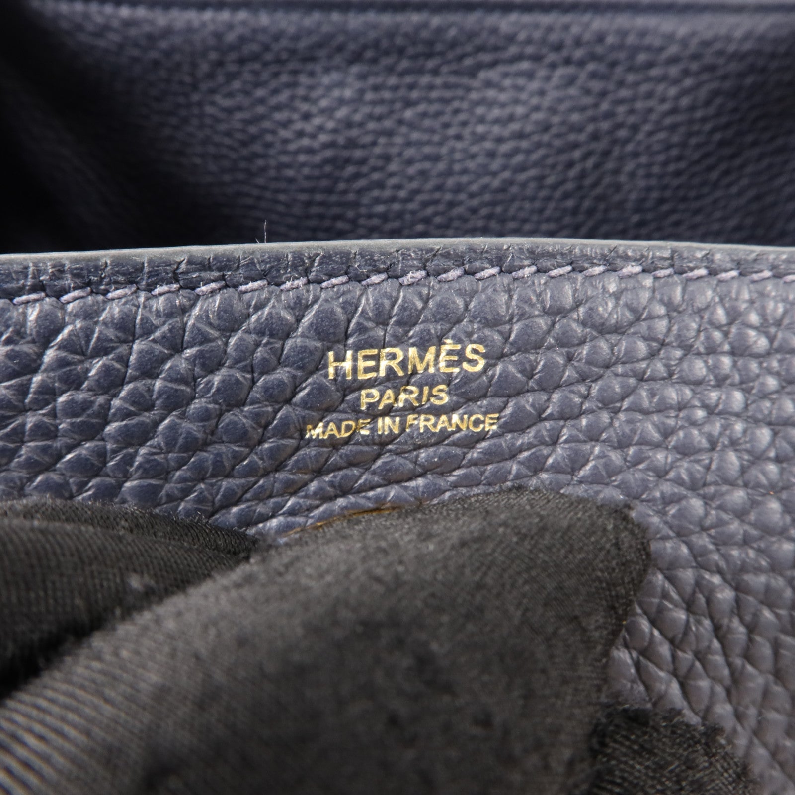 HERMES Clemence皮革Lindy 26手挽肩背兩用袋Bleu Nuit