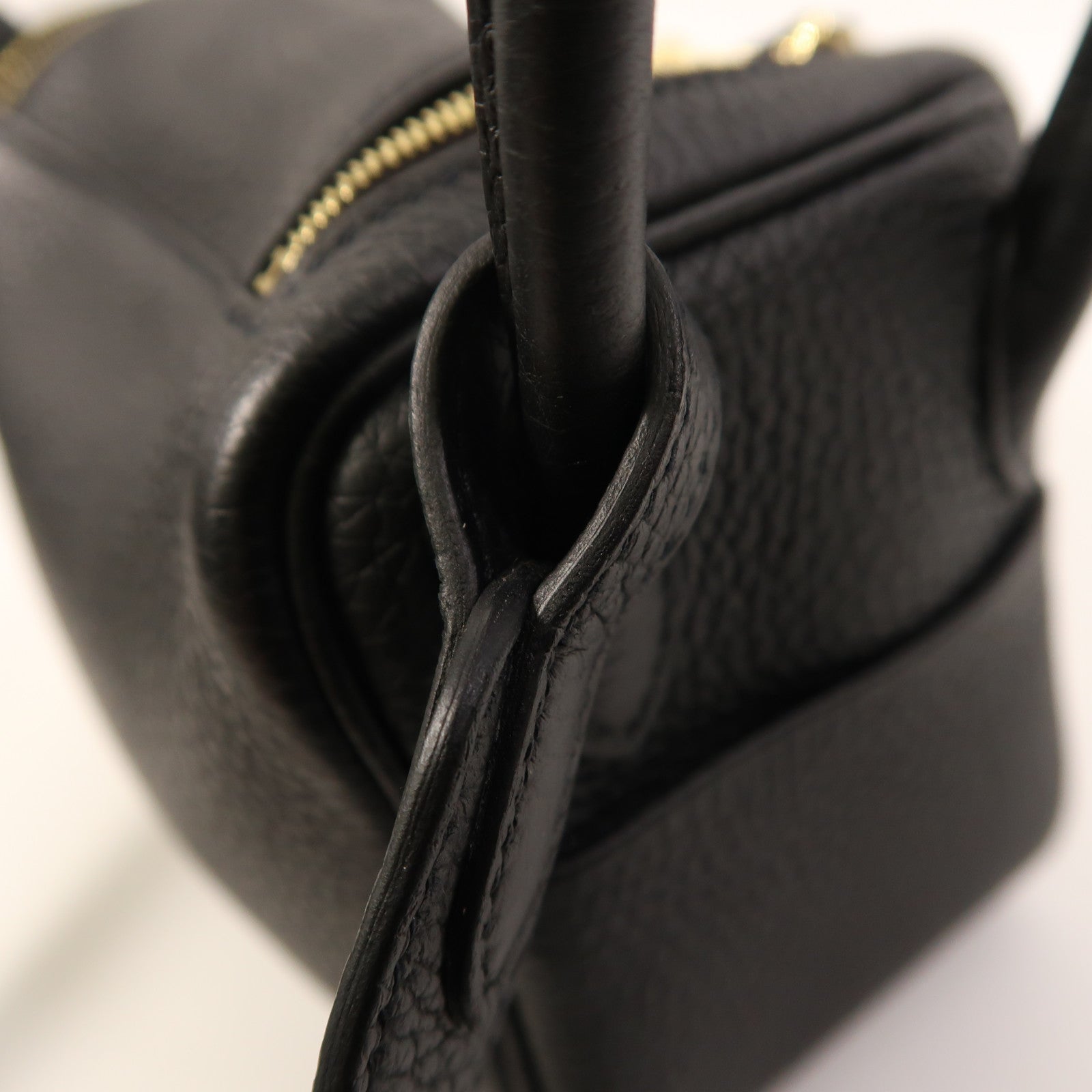 HERMES Clemence皮革Mini Lindy金扣手挽肩背兩用袋