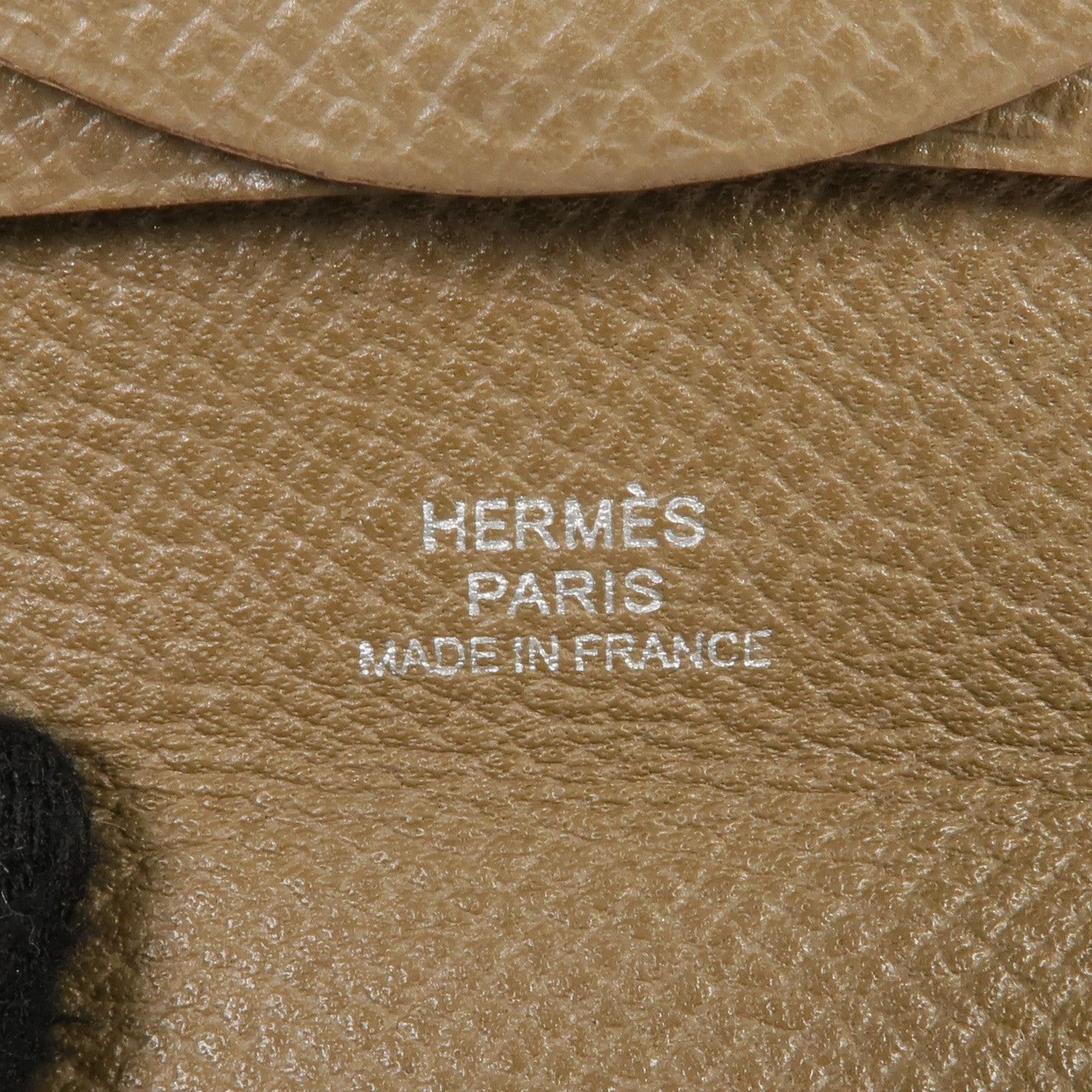 HERMES 【Hermes Fair】Epsom皮革Bastia Coin Case銀扣零錢包Etoupe