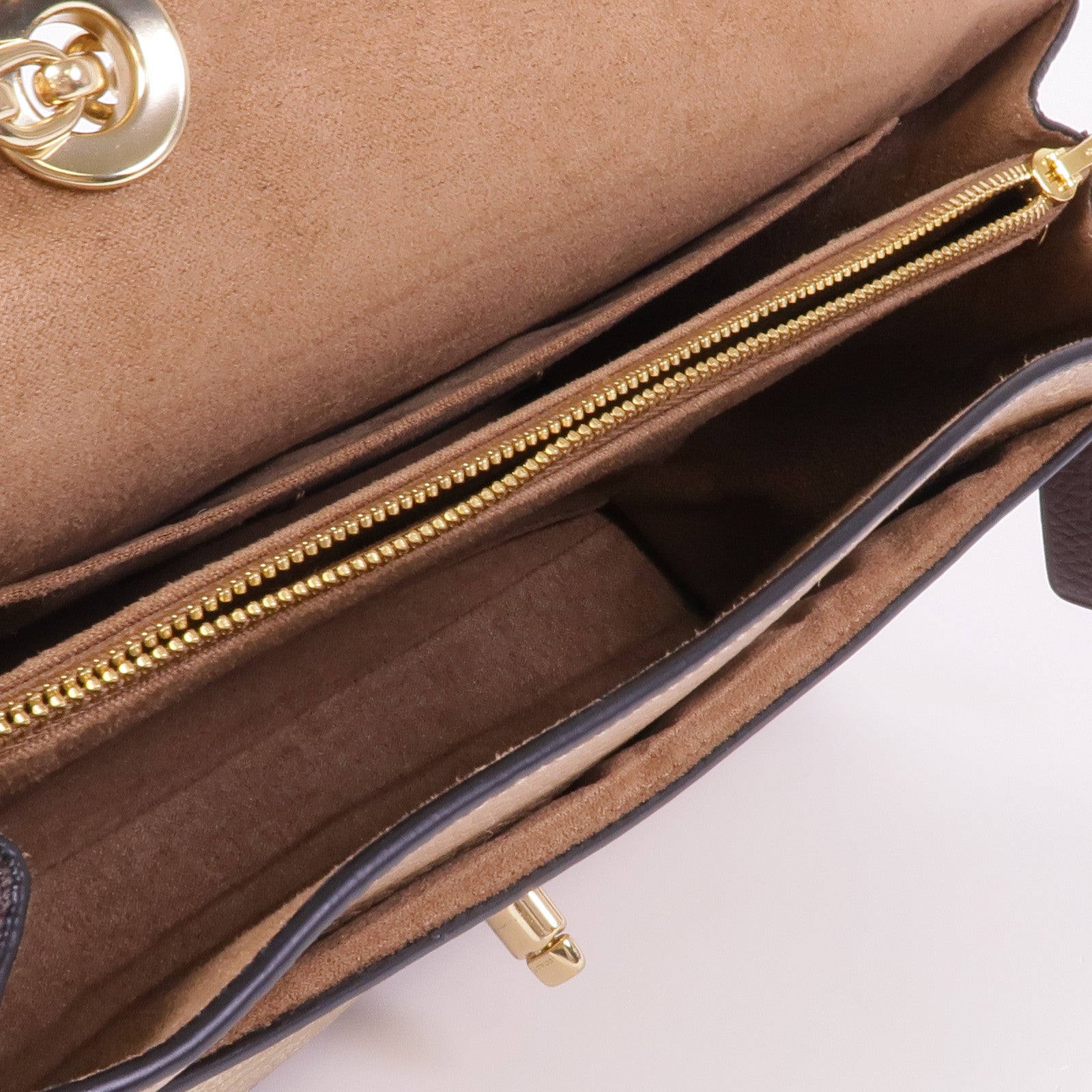 COACH 牛皮皮革Chain Shoulder金扣鏈帶肩背袋