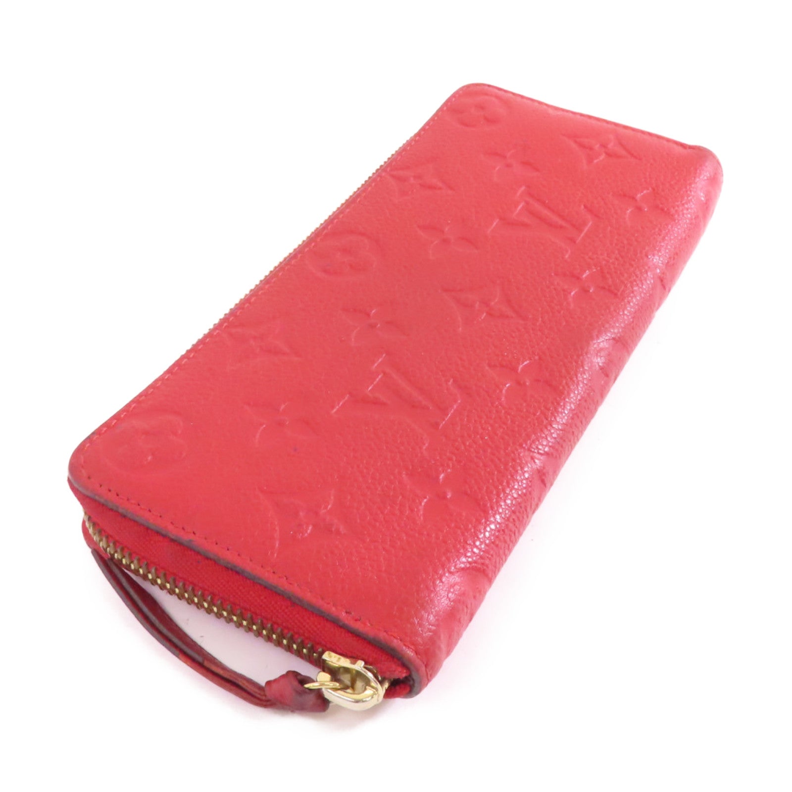 LOUIS VUITTON 【激減優惠】Monogram Empreinte Clemence Wallet金扣長錢包紅色