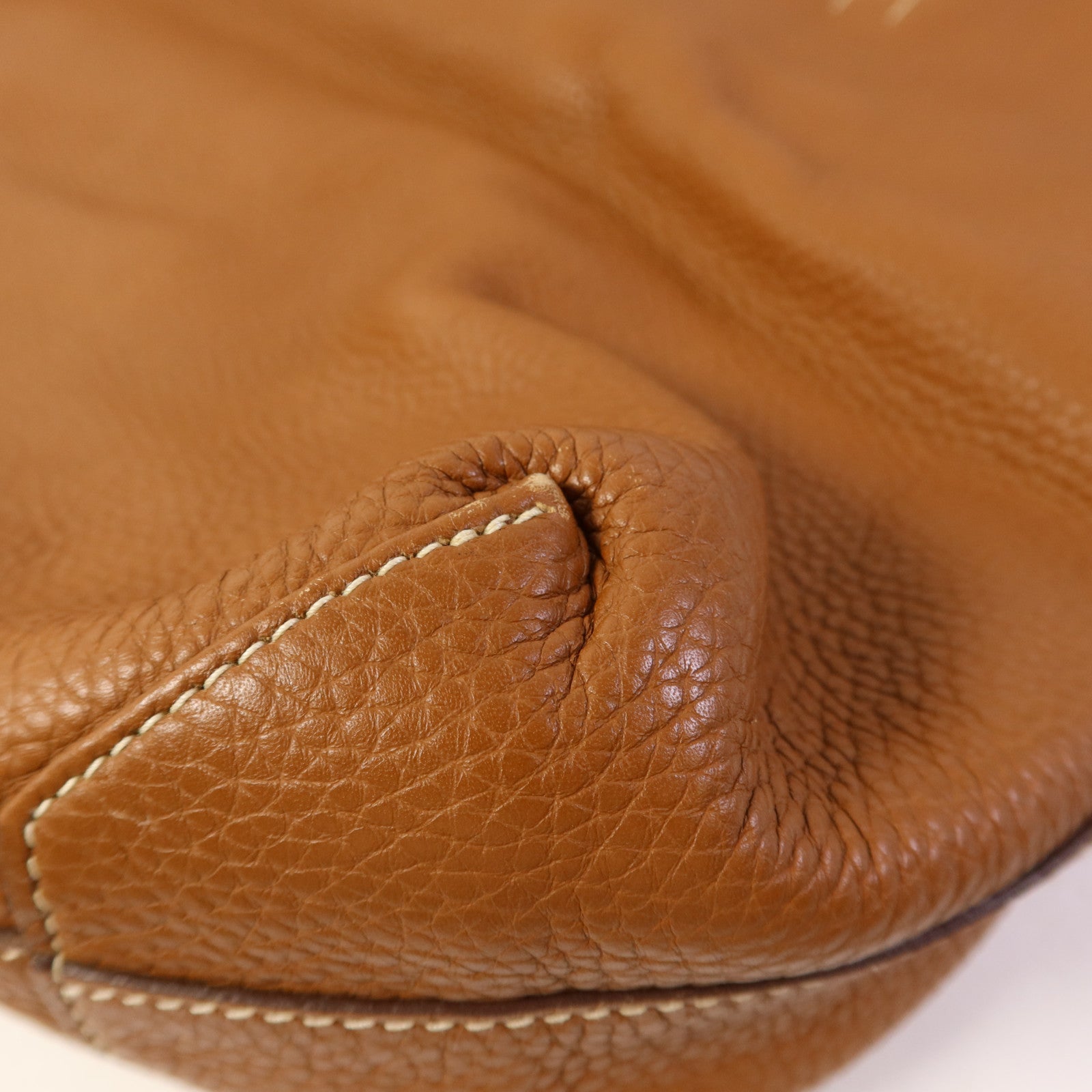 HERMES Clemence皮革Double Sens 35肩背袋/手挽袋Gold/Bleu Abysse