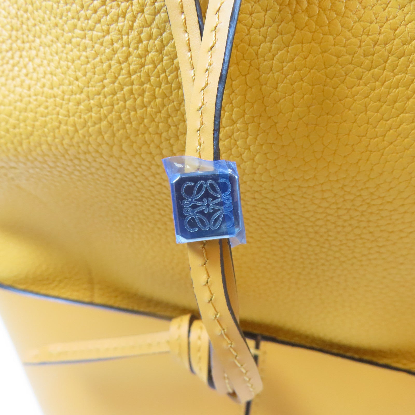 LOEWE 【清倉大減價】牛皮皮革Ballon Bag銀扣手挽肩背兩用袋橙色
