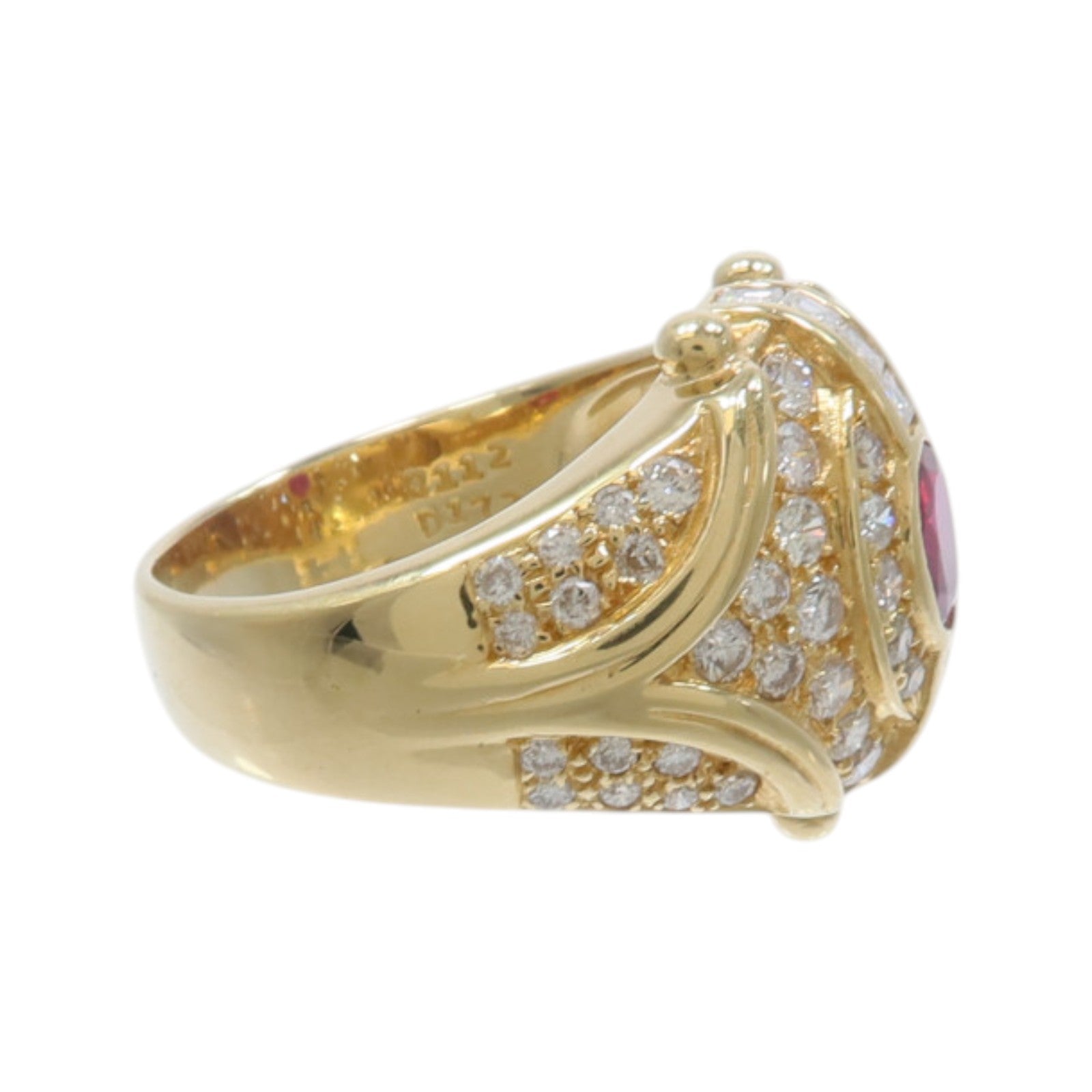 JEWELRY 18K黃金Ruby Diamond Ring紅寶石/鑽石戒指