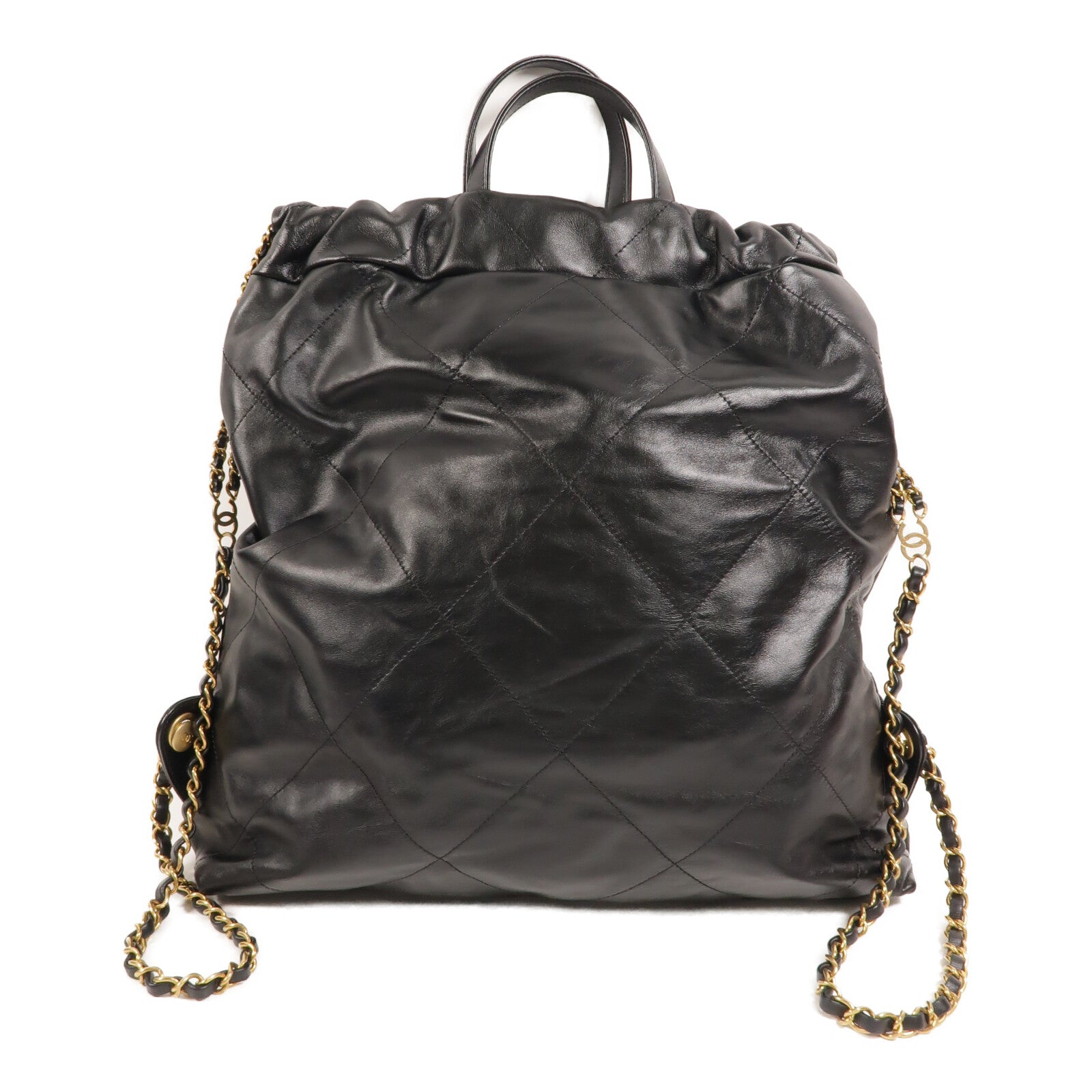 CHANEL 牛皮皮革Chanel 22 Backpack鏈帶背包