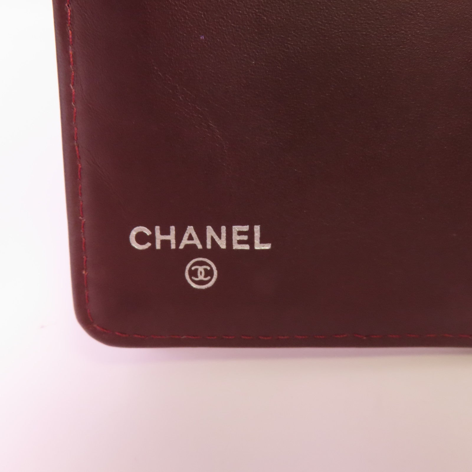 CHANEL 牛皮皮革Long Wallet銀扣長錢包