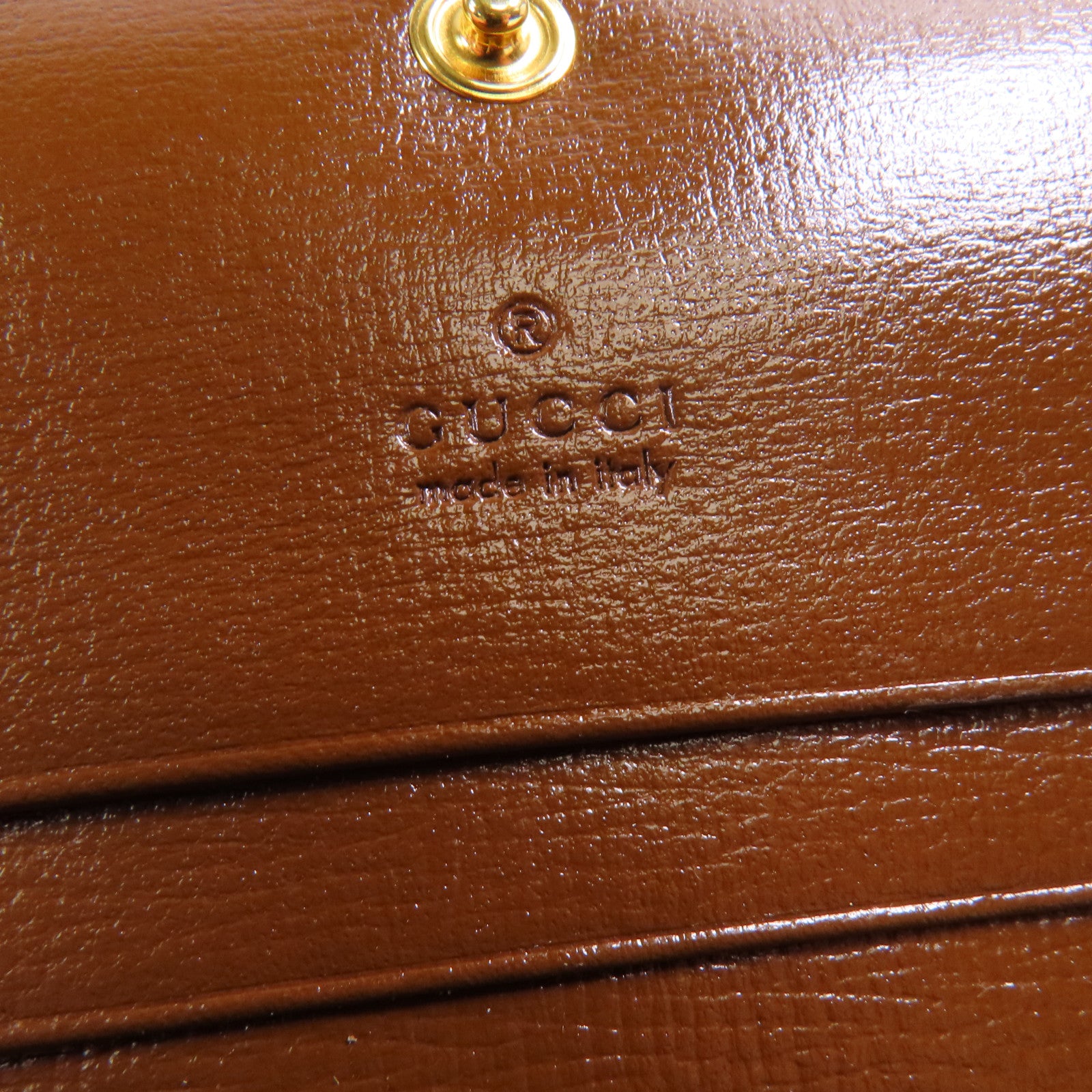 GUCCI 塗層帆布Wallet金扣錢包