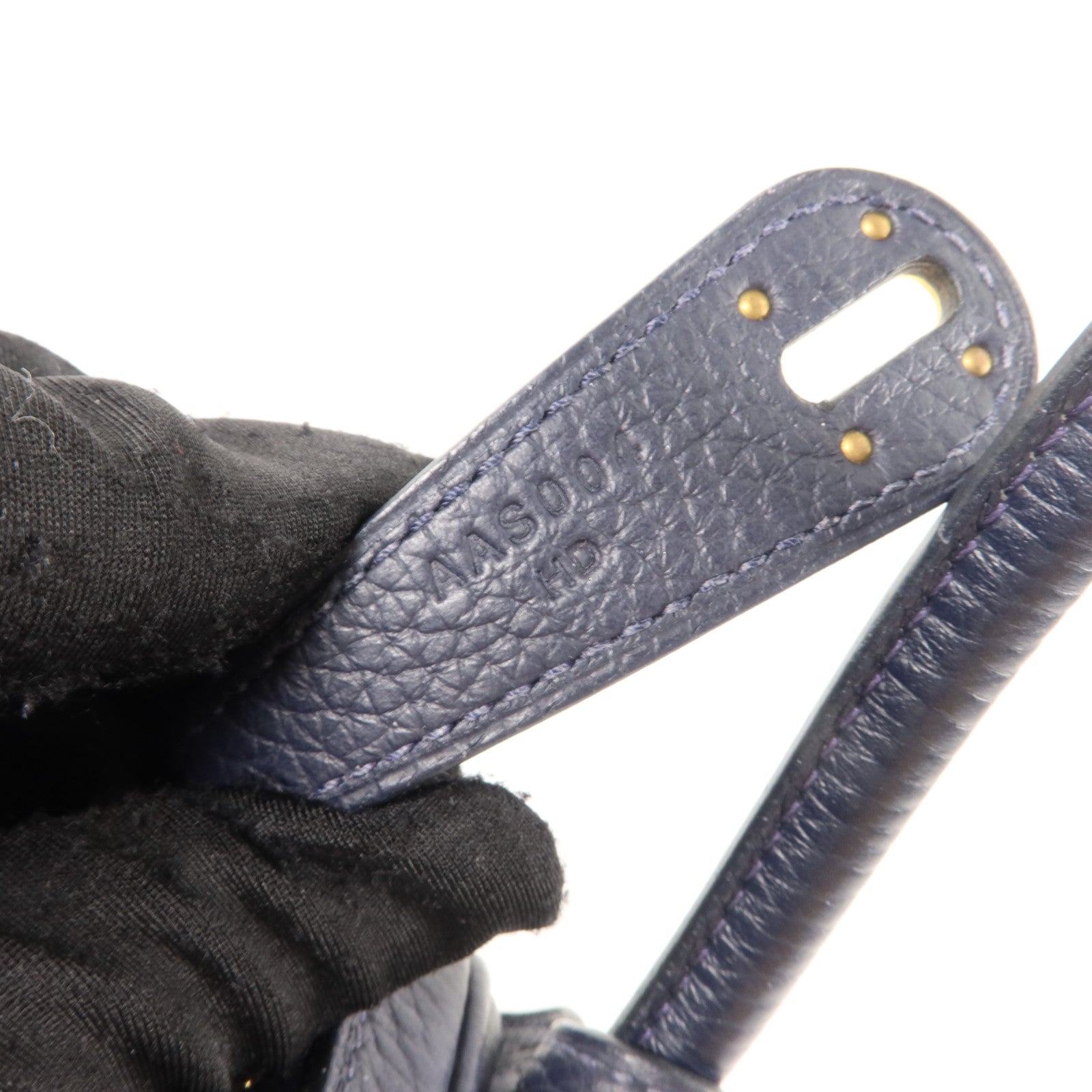 HERMES Clemence皮革Lindy 26手挽肩背兩用袋Bleu Nuit