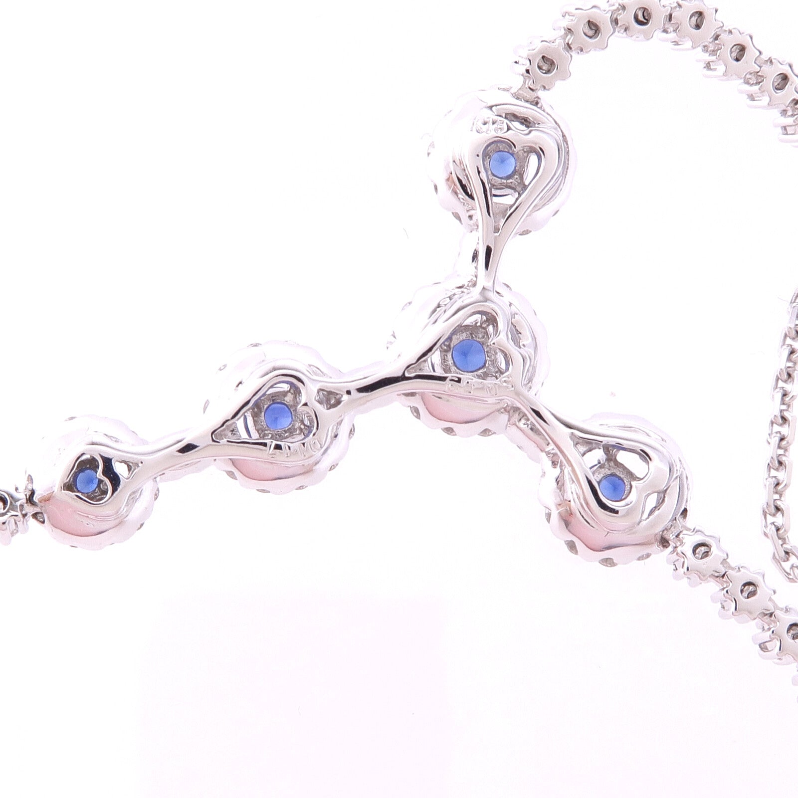 JEWELRY 18K白金Sapphire Diamond Necklace藍寶石/鑽石項鍊