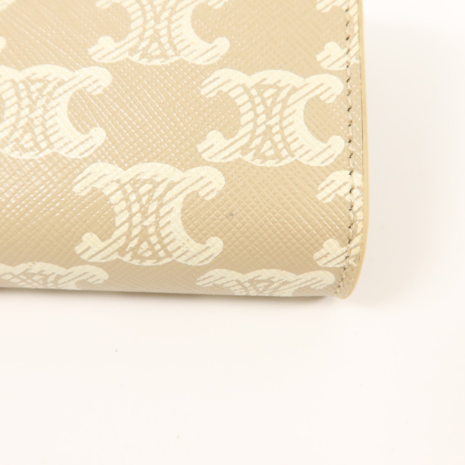 CELINE 塗層帆布Triomphe Small Flap Wallet錢包