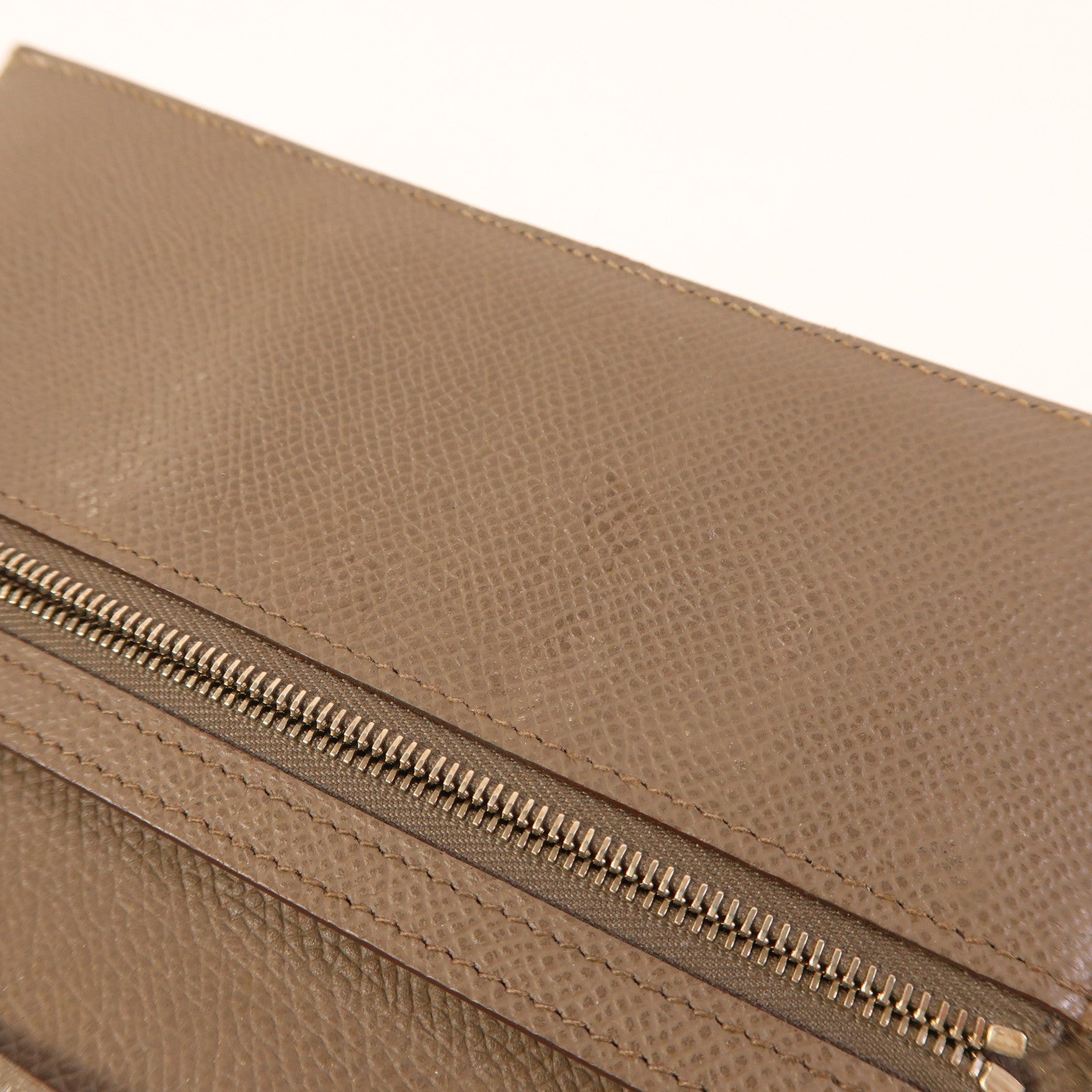 HERMES 【激減優惠】Epsom皮革Bearn Long Wallet銀扣錢包